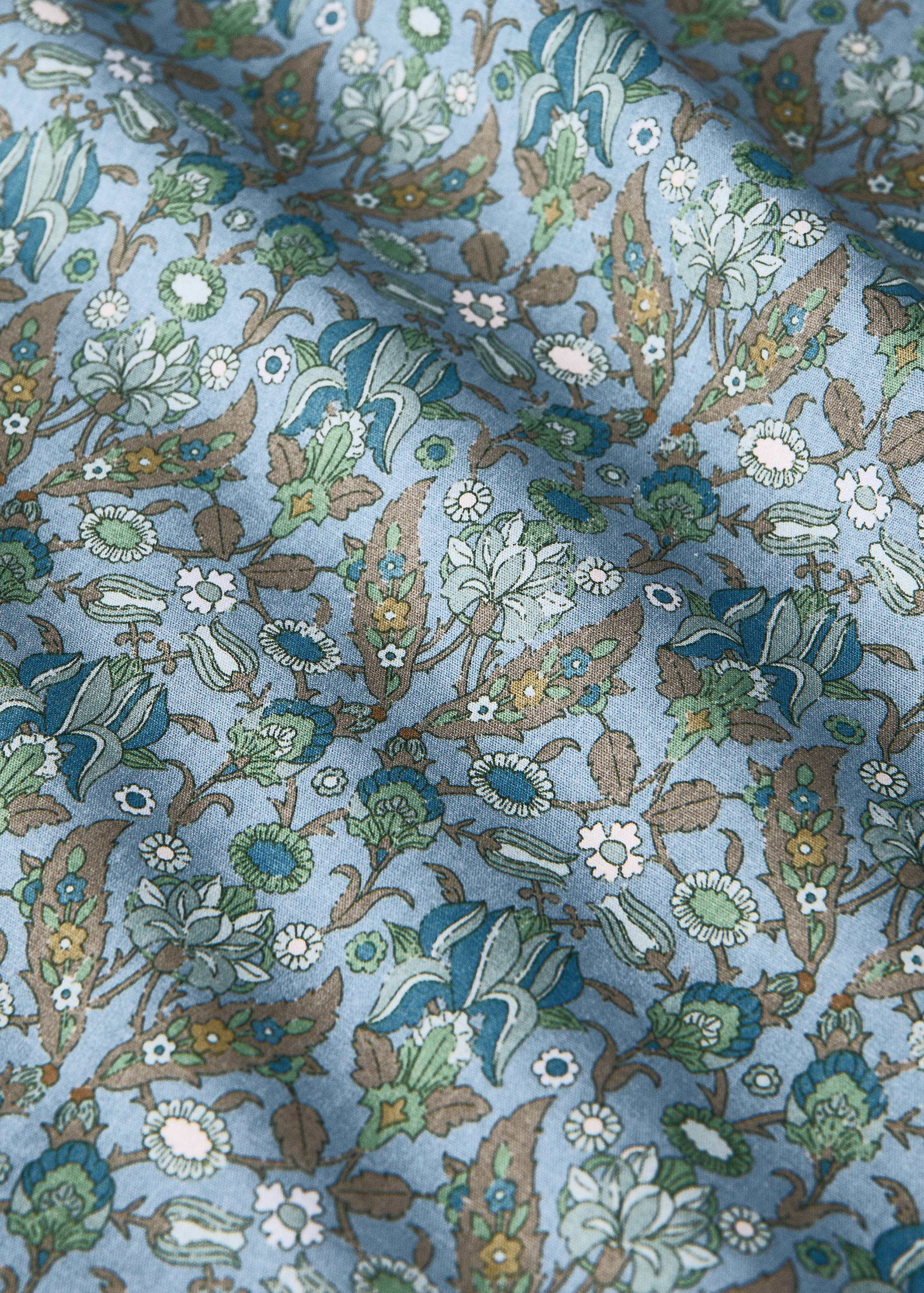 Percale cotton duvet cover with small floral print for cot - Details of the article 2