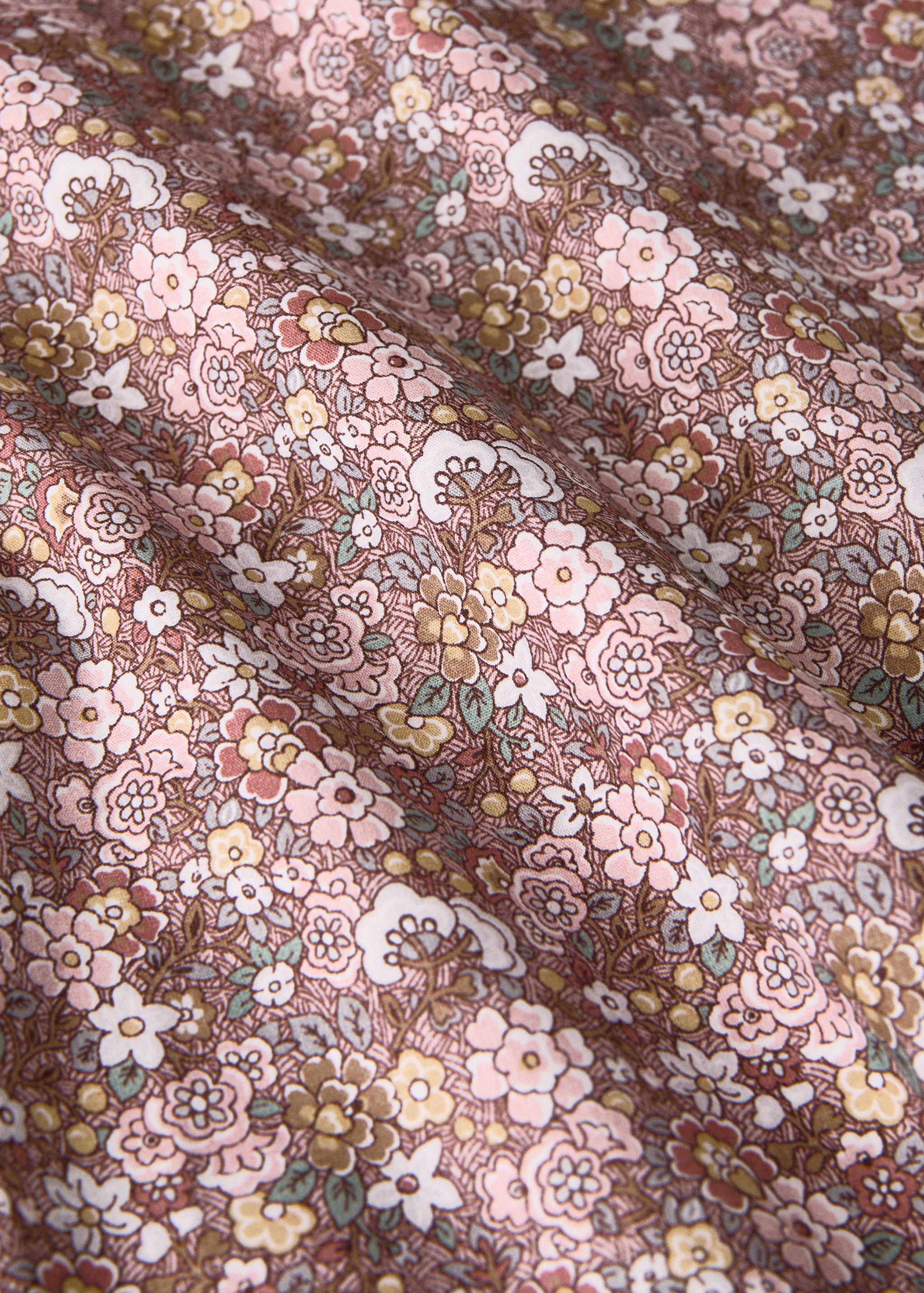 Percale cotton duvet cover with small floral print for cot - Details of the article 2