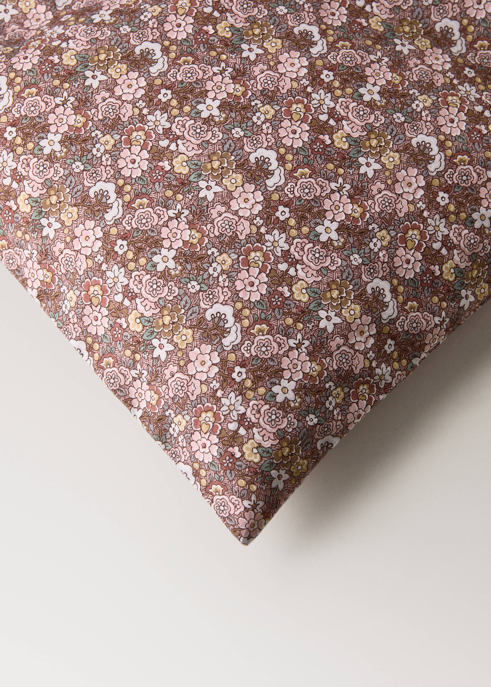 Percale cotton duvet cover with small floral print for cot - Details of the article 3