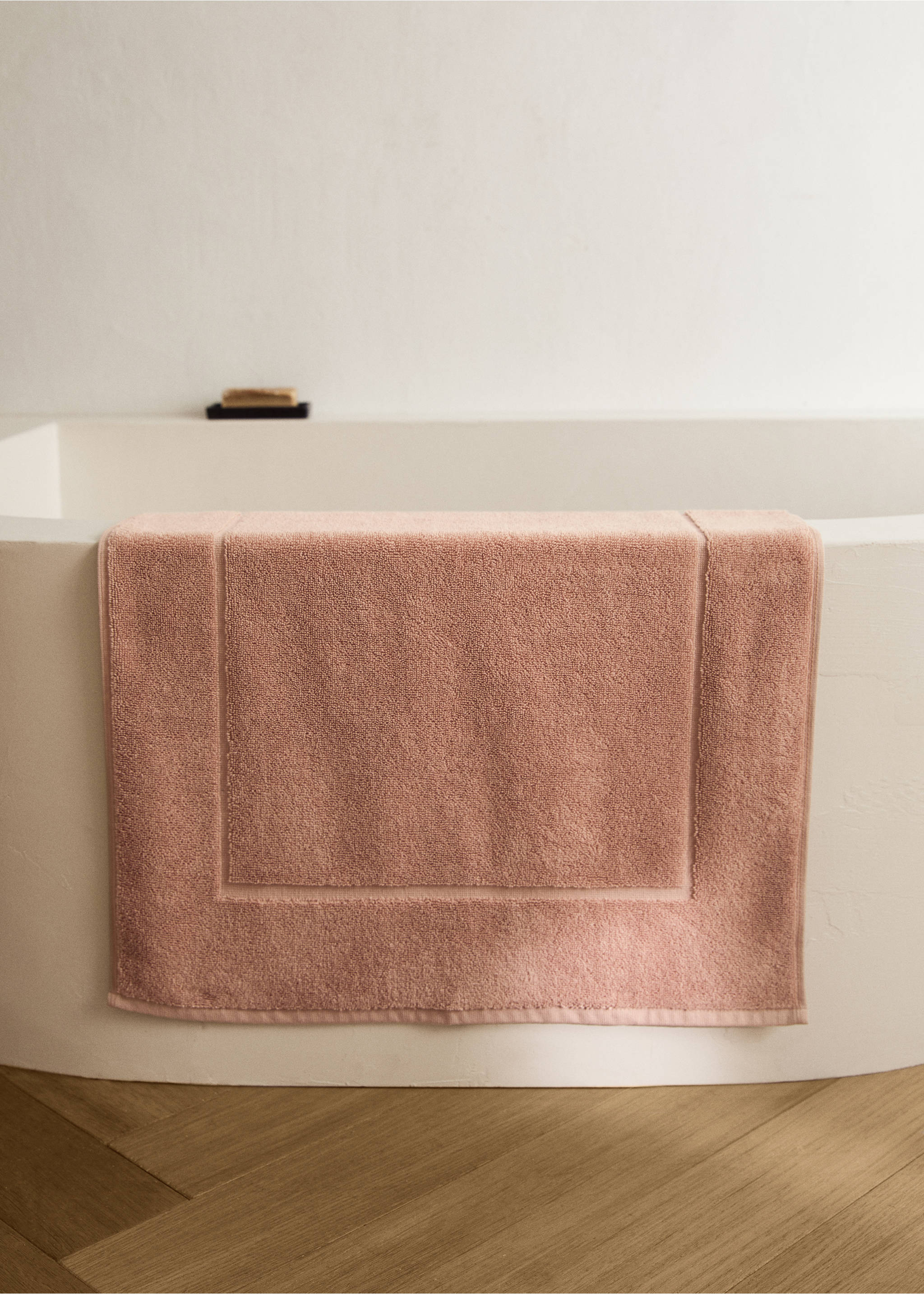Cotton bath mat - General plane, Salmon. Ref: 17081563-00.