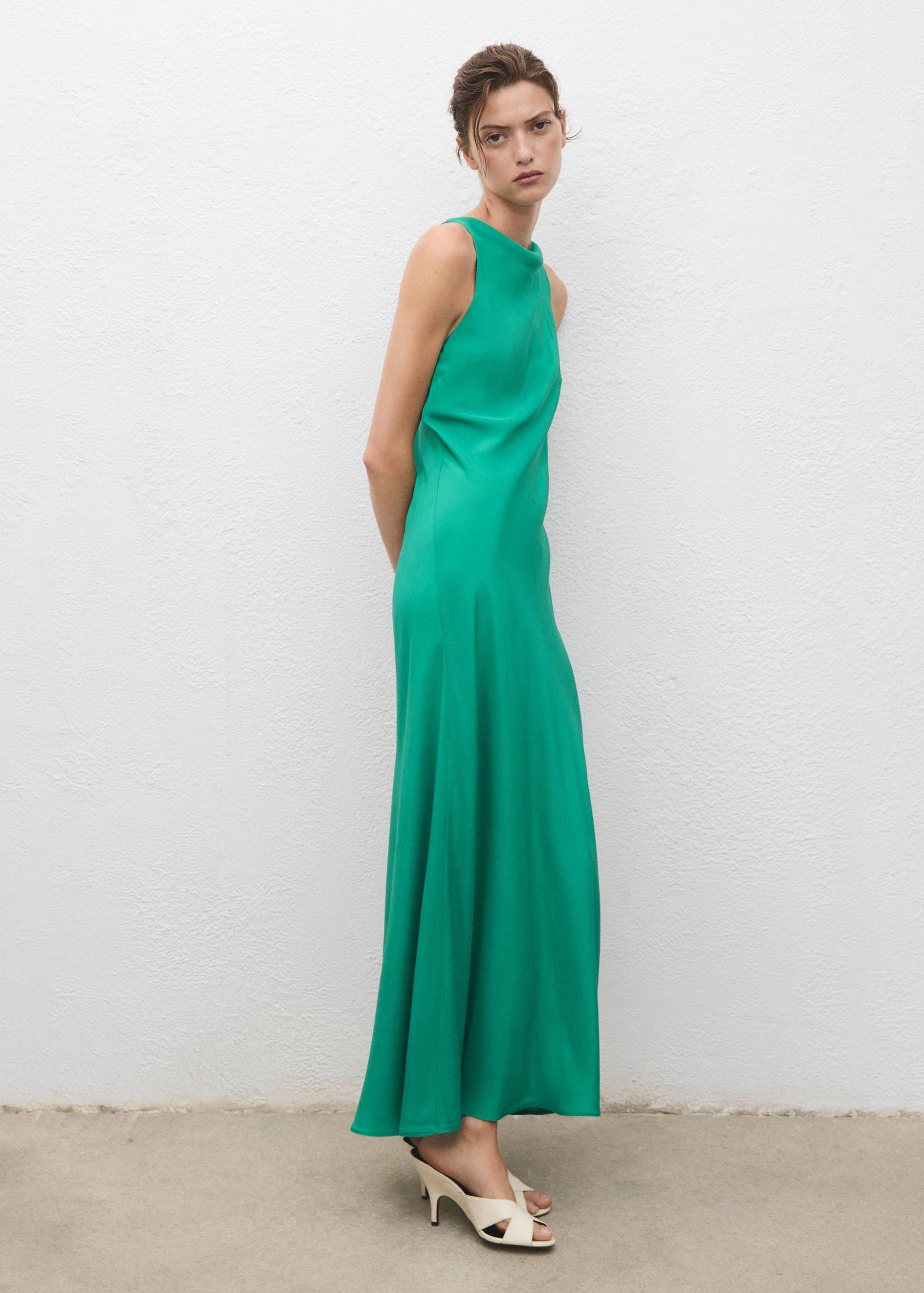 Long satin dress - General plane