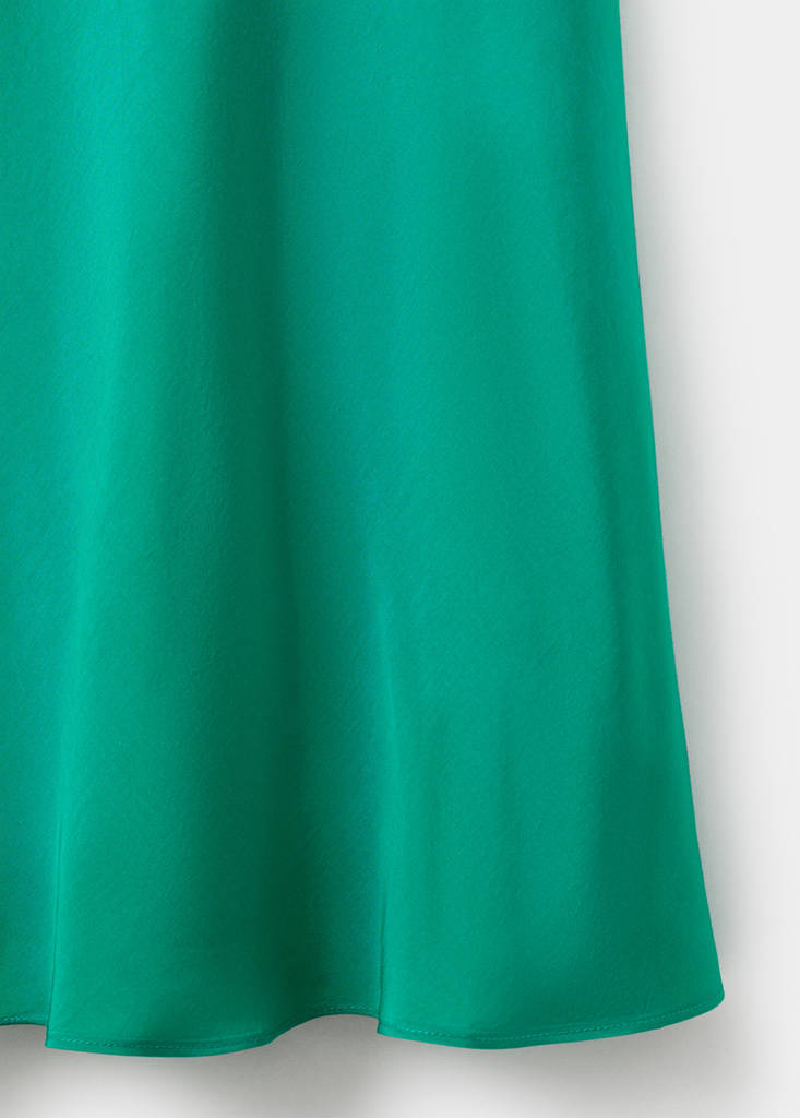 Long satin dress — Green