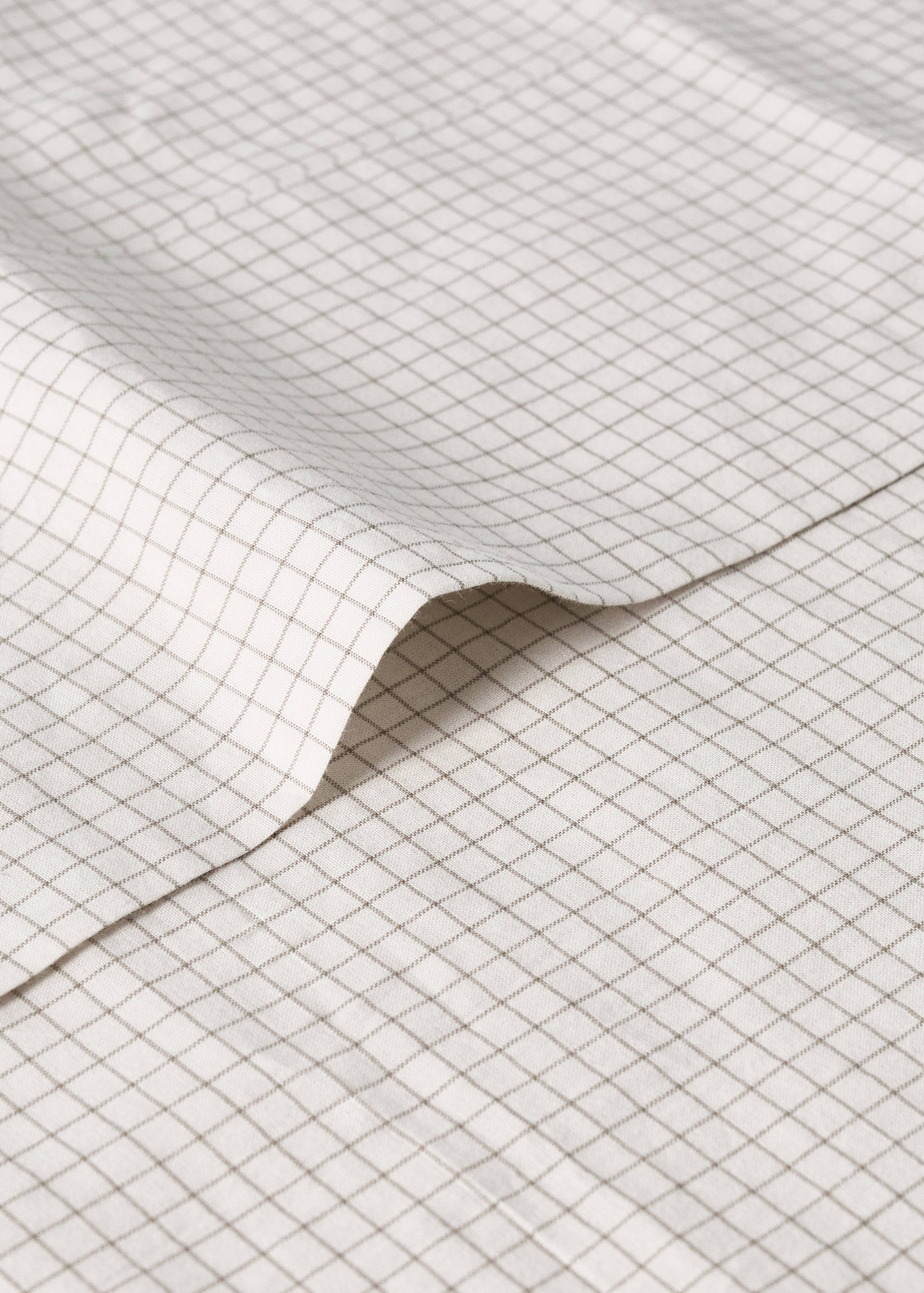 Cotton mini-check bed sheet and pillow set for cot - Details of the article 1