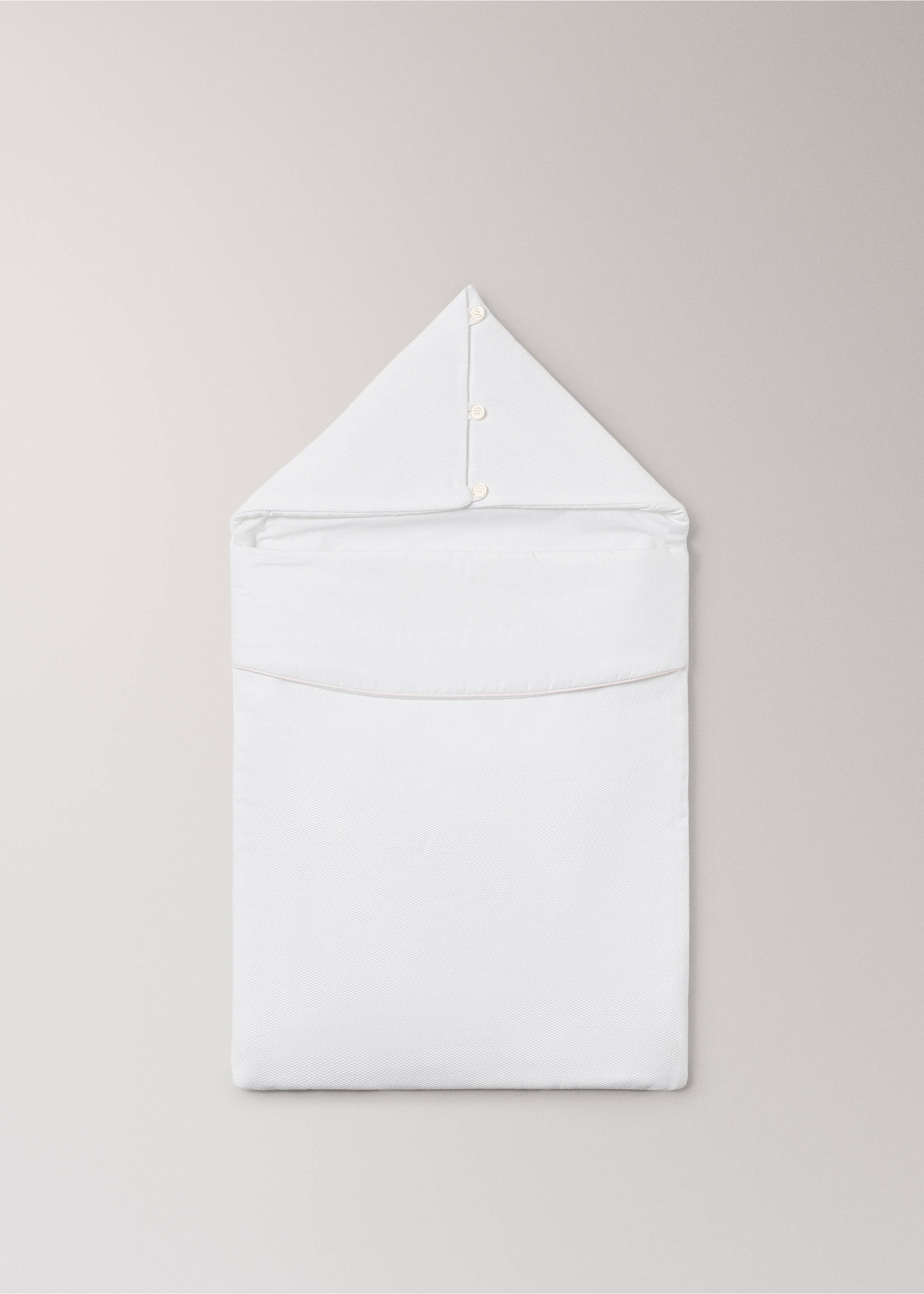 Sac pour poussette en coton avec fermeture - Article sans modèle, Blanc. Ref: 17081567-00.