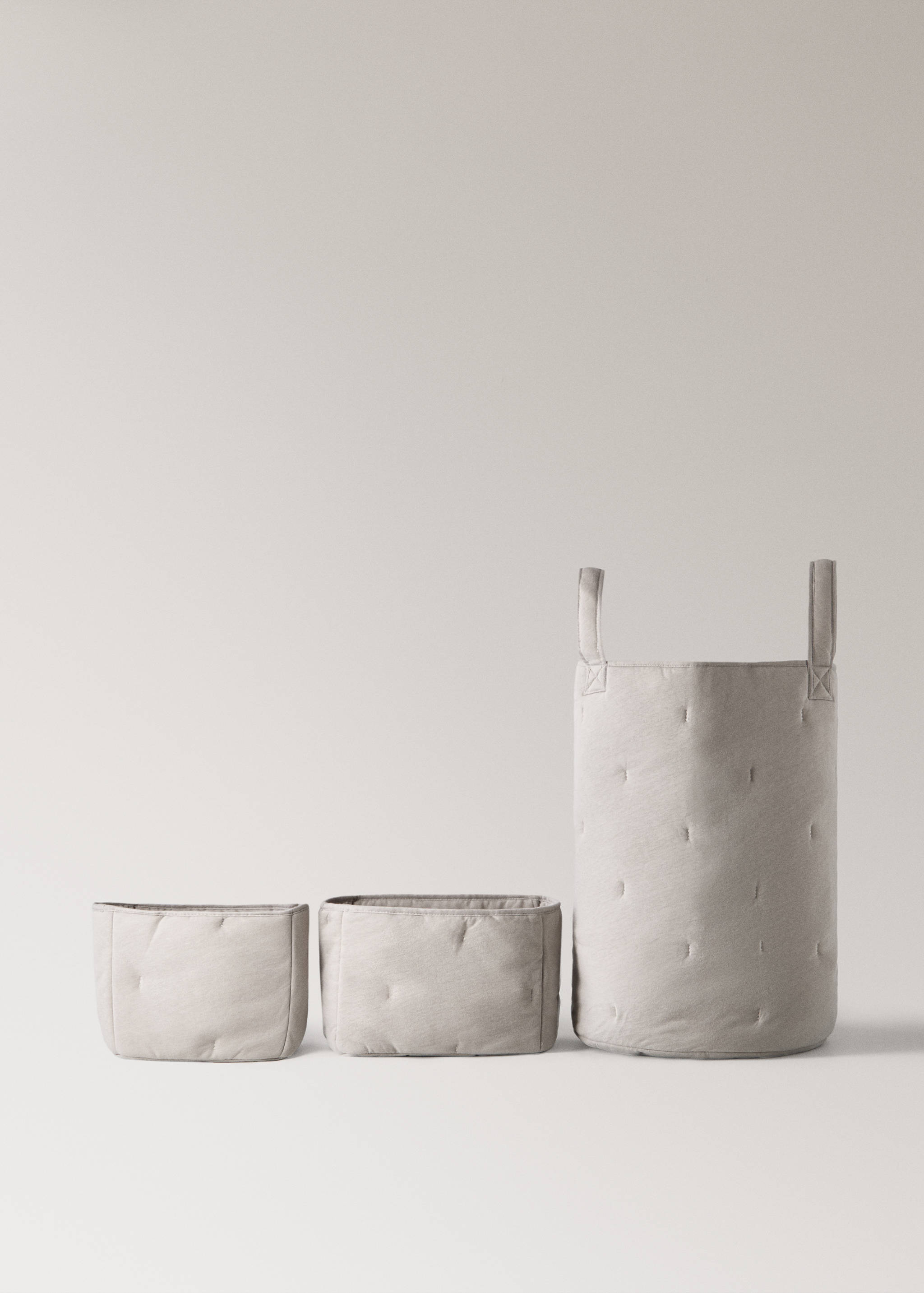 Small quilted cotton basket - Details of the article 3