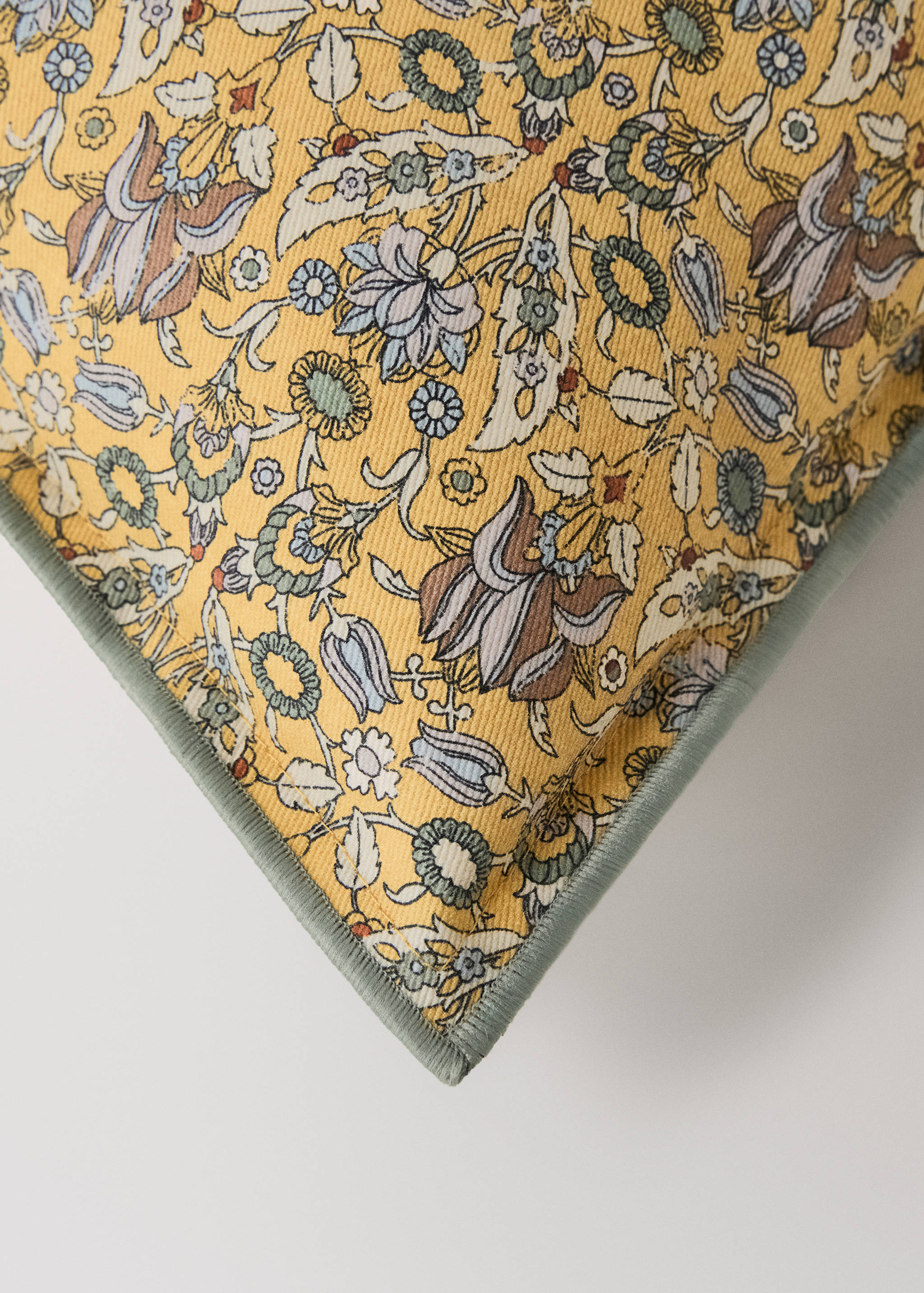 Children's cotton floral-print cushion cover 30x40 cm - Details of the article 1