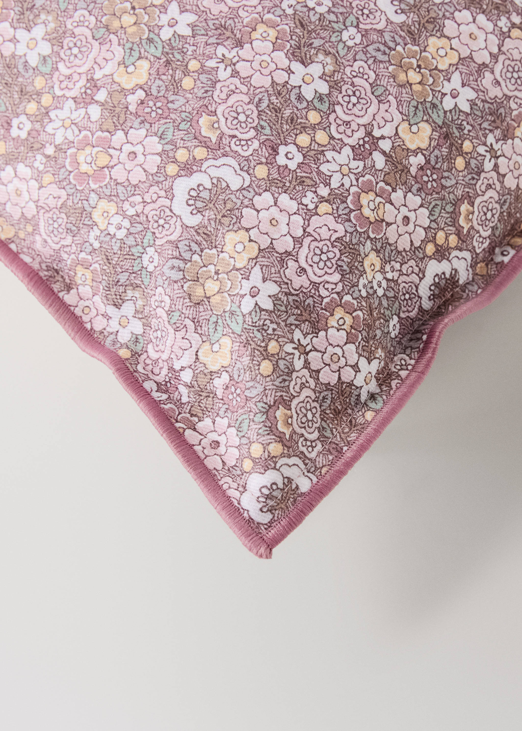 Children's cotton floral-print cushion cover 30x40 cm - Details of the article 1