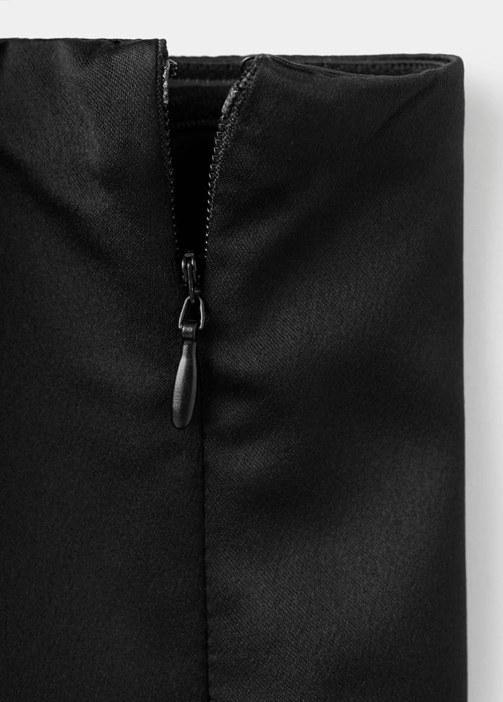 Midi-dress with waist tie — Black