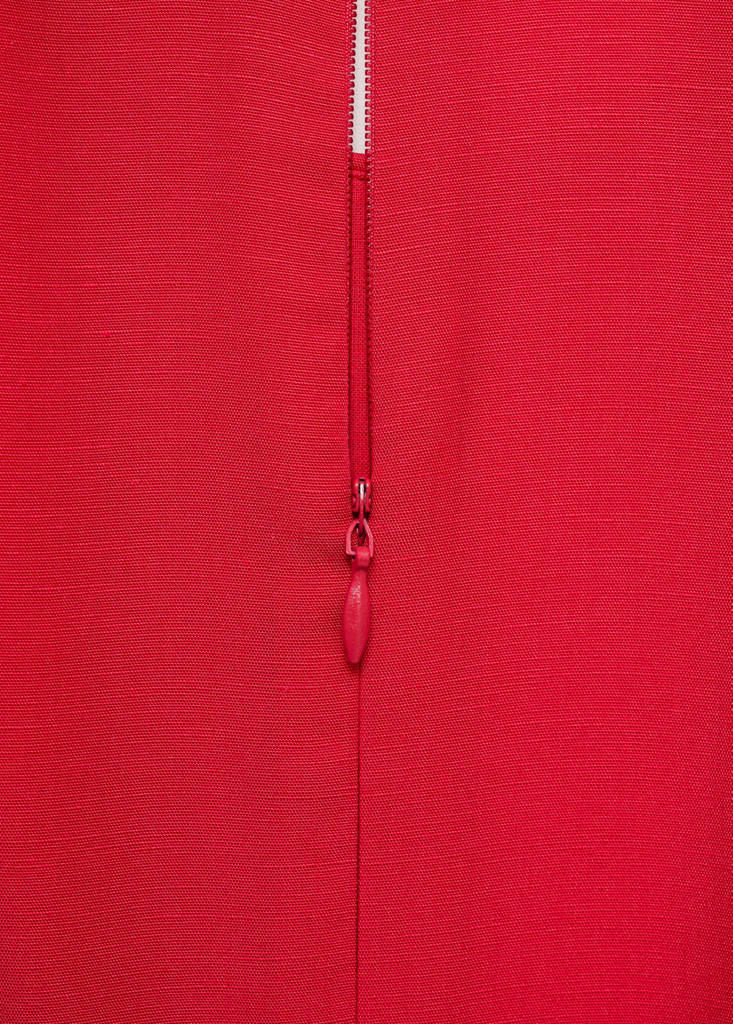 Lyocell jumpsuit with cut-out and knot detail — Red