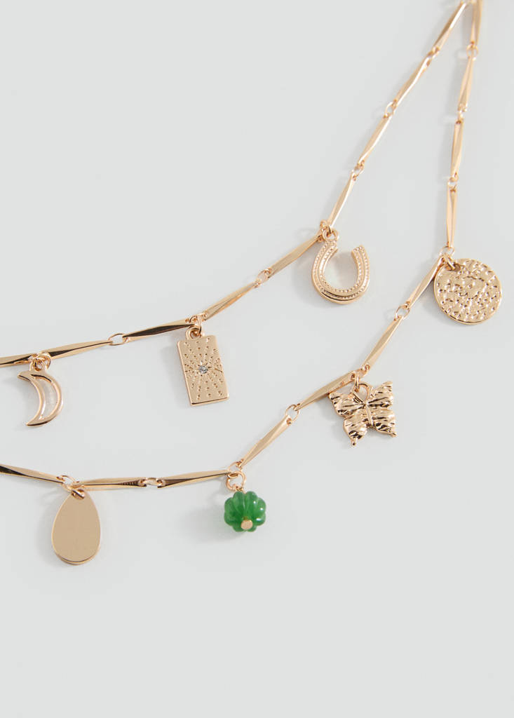 Pack of 2 pendant necklaces — Gold