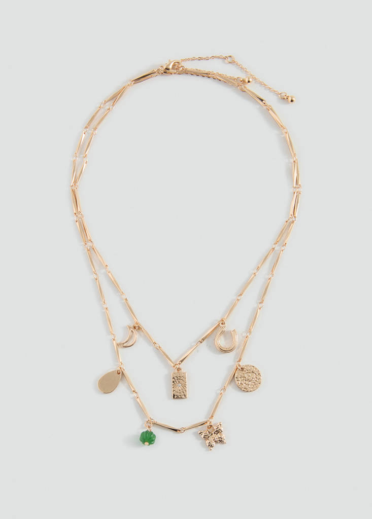 Pack of 2 pendant necklaces — Gold