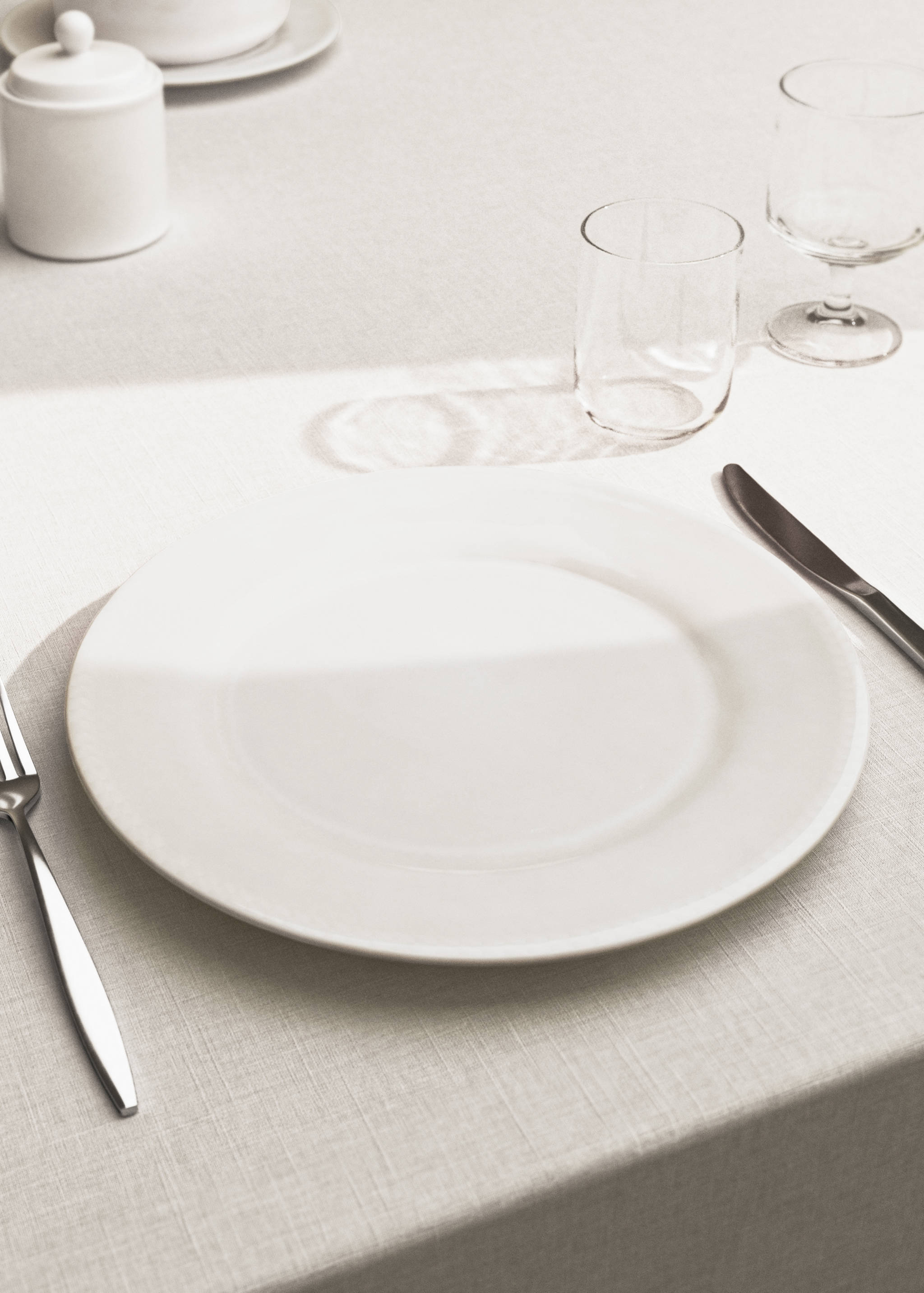 Organic-style dinner plate - General plane