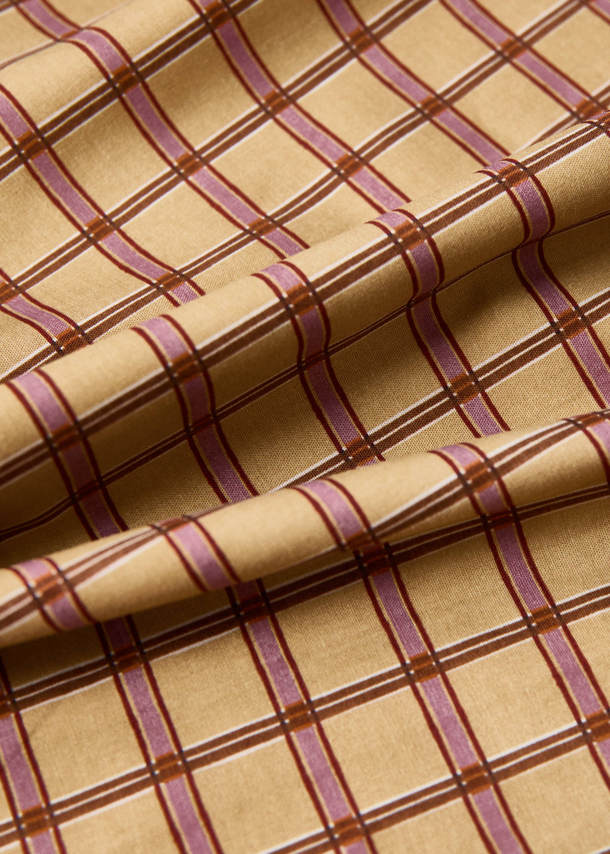 Dwustronna dziecięca poszwa na kołdrę z bawełnianego perkalu w kratkę na łóżko 90 cm - Szczegóły artykułu 2