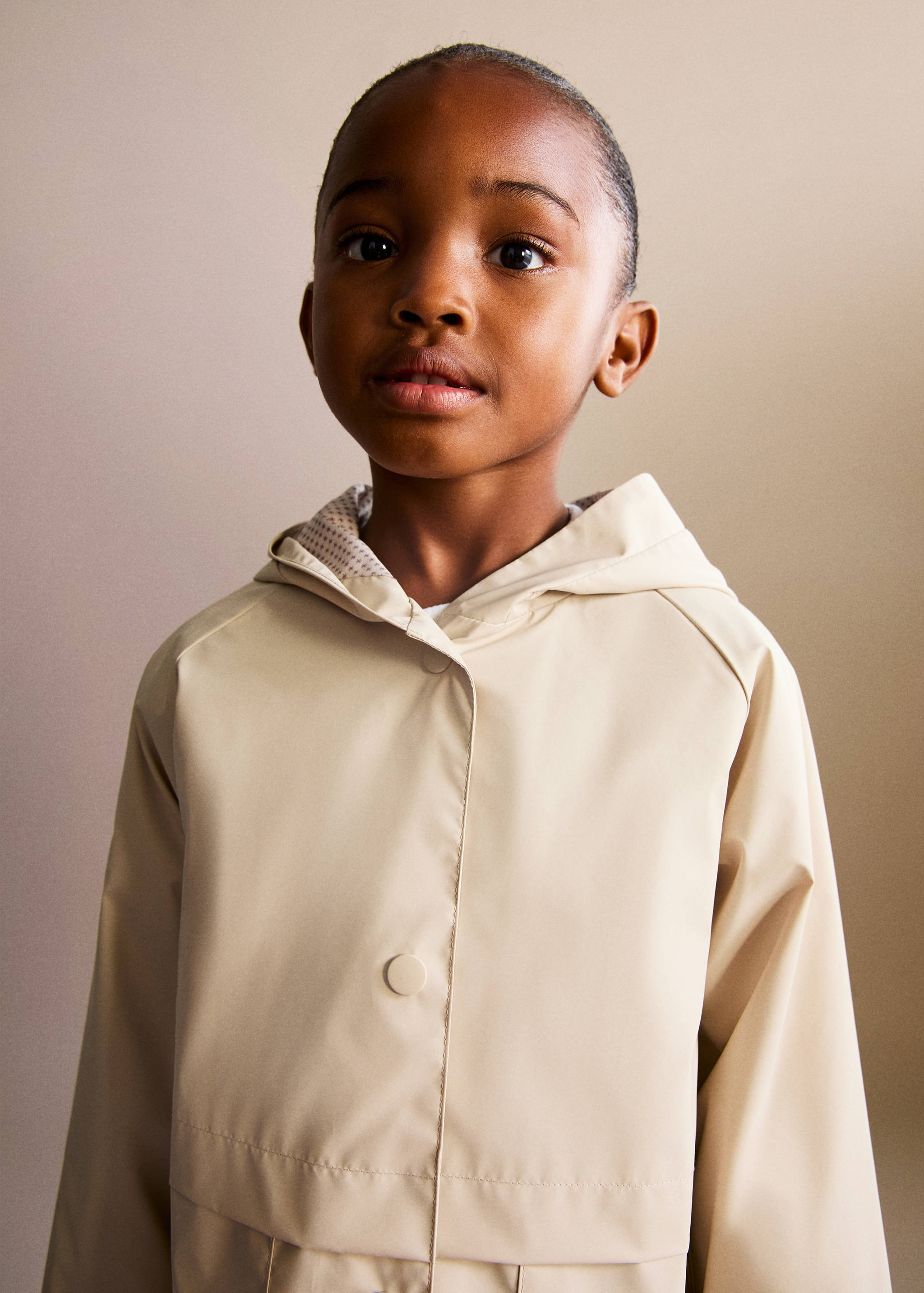 Parka gommé à capuche - Plan moyen