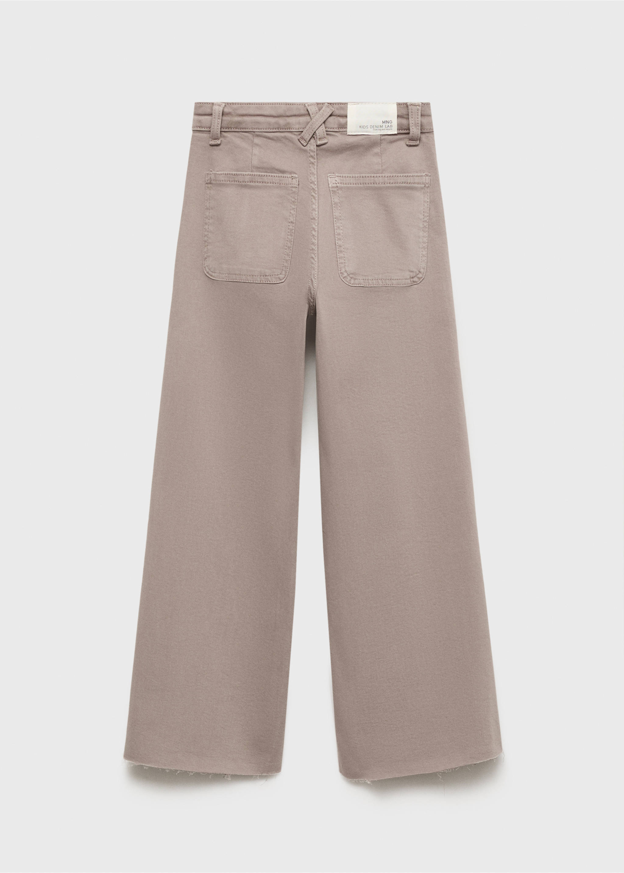 Jean wideleg revers effilochés - Verso de l’article, Marron moyen. Ref: 17082534-00.