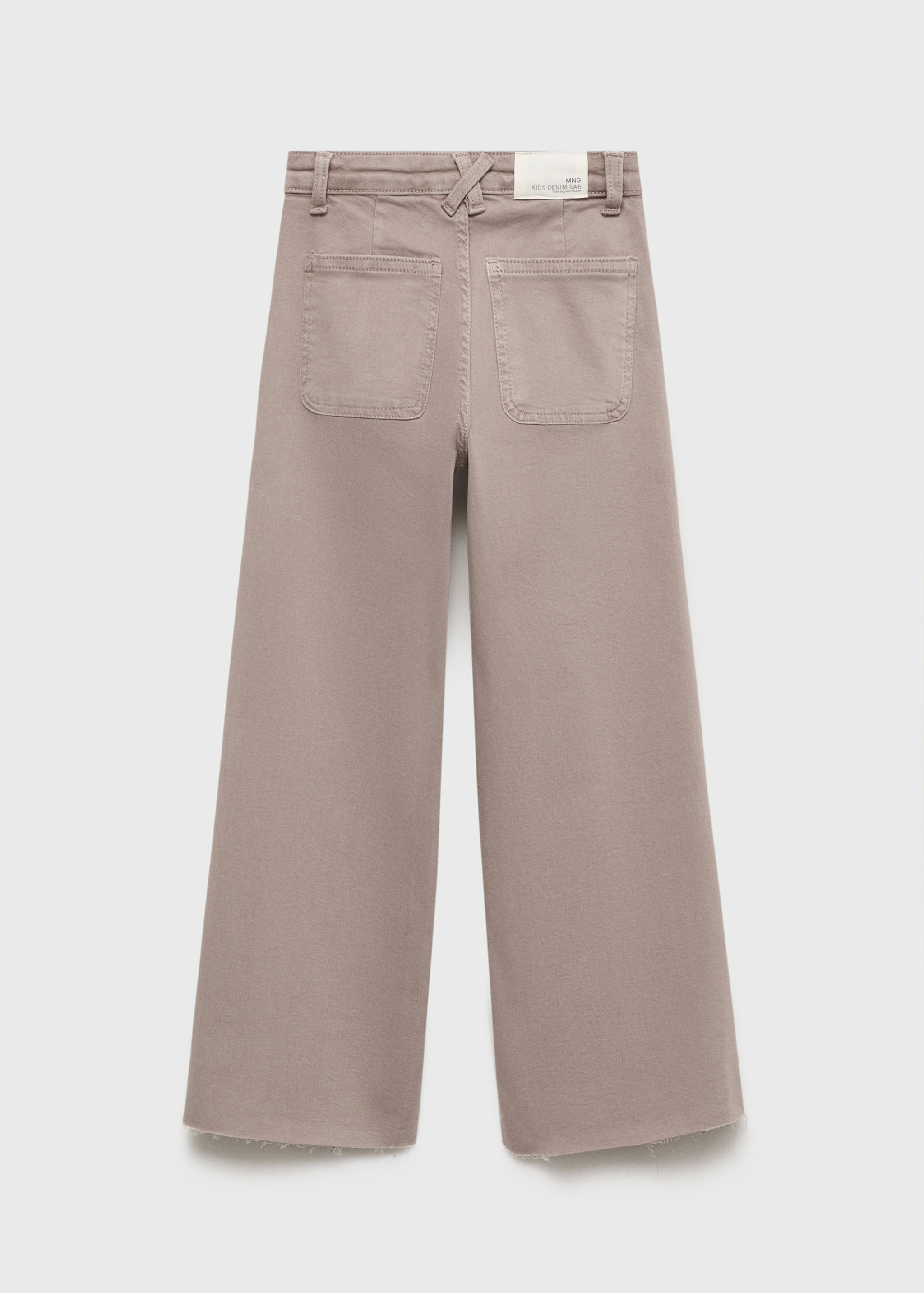 Wideleg low frayed hem jeans - Reverse of the article