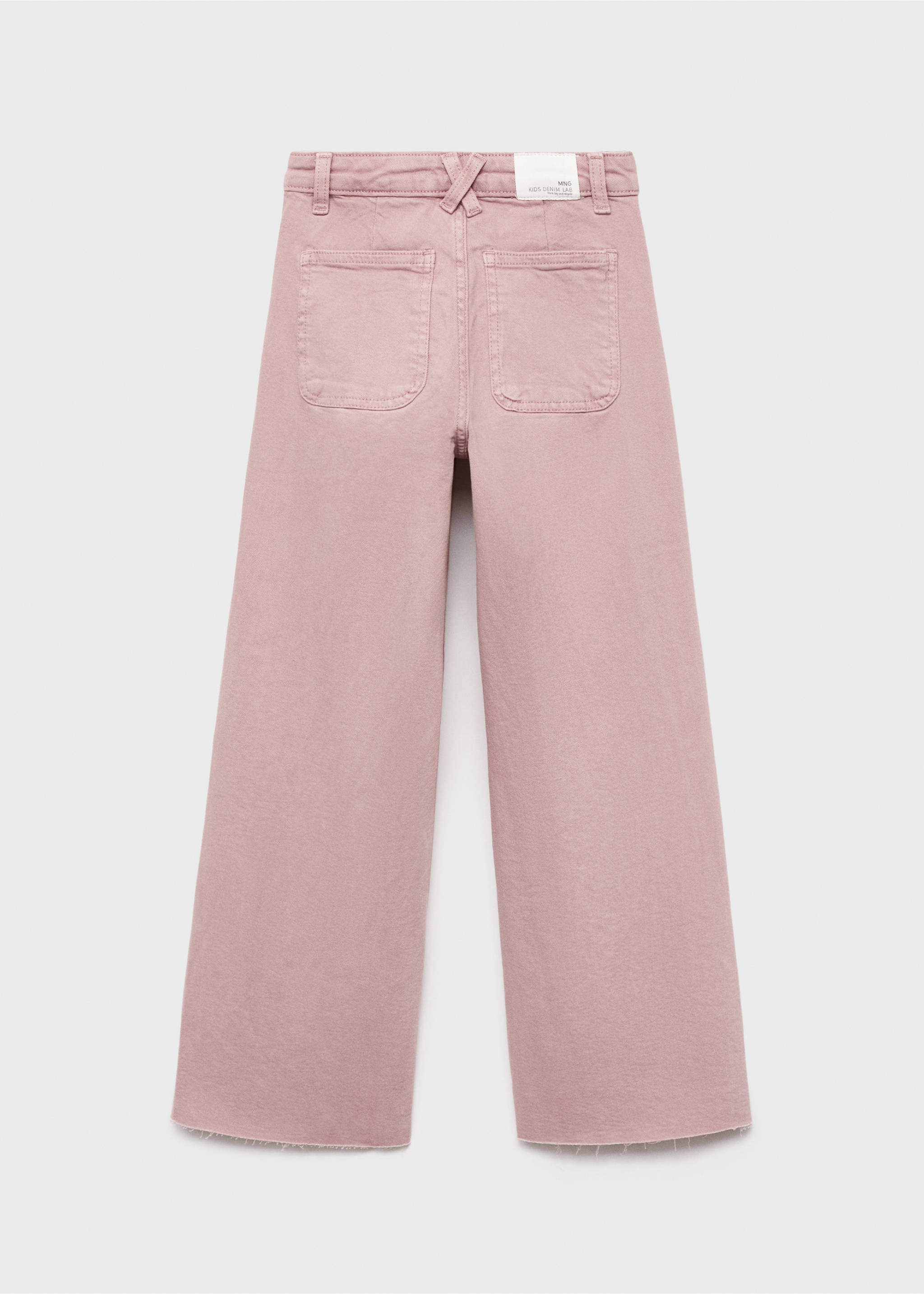 Jean wideleg revers effilochés - Verso de l’article, Rose. Ref: 17082534-00.