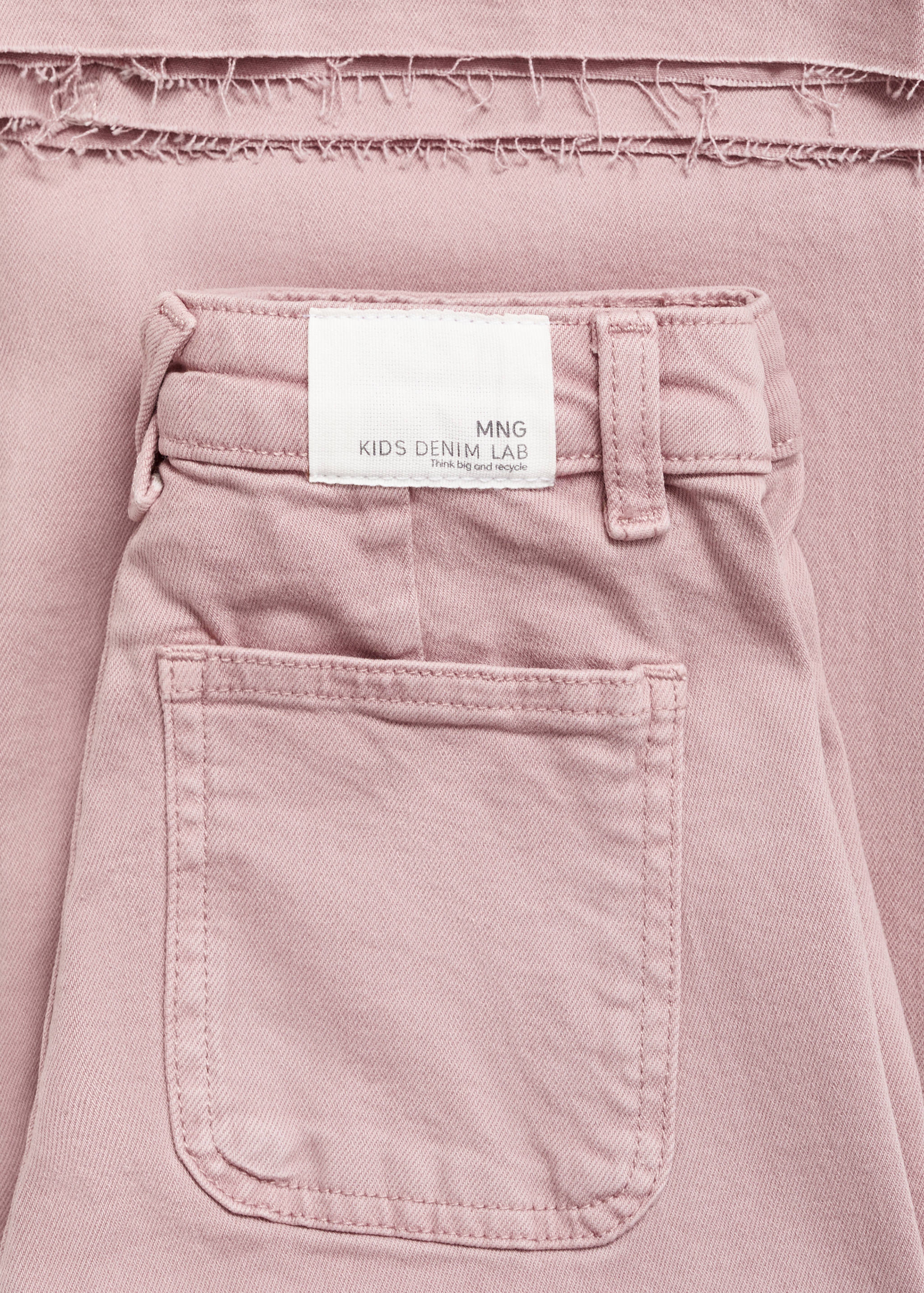 Wideleg low frayed hem jeans - Details of the article 0