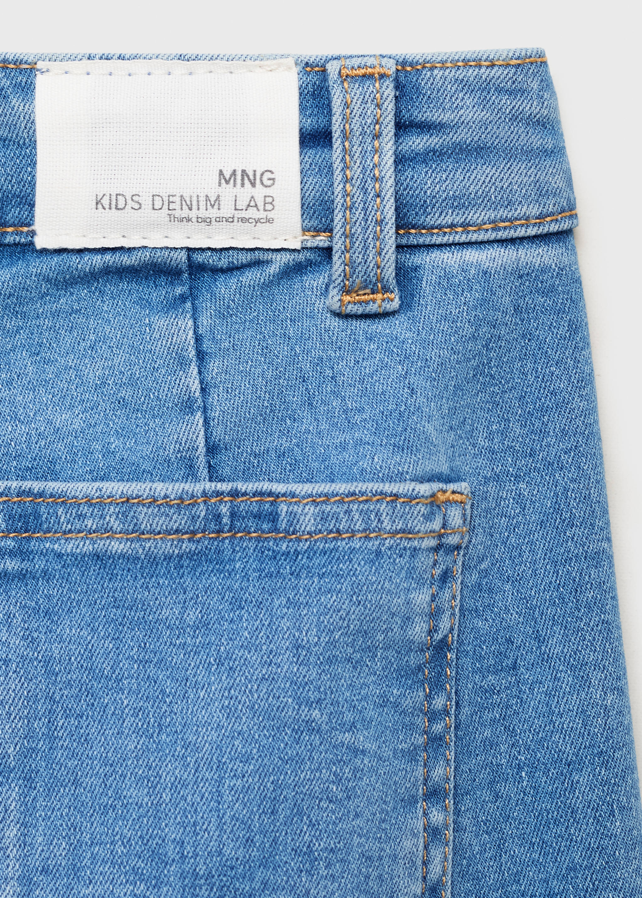 Wideleg low frayed hem jeans - Details of the article 0