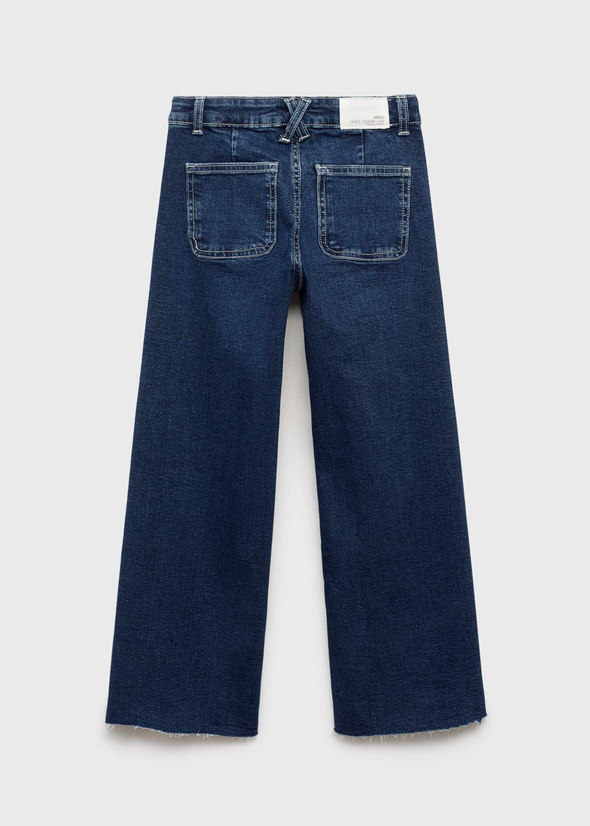 Wideleg low frayed hem jeans - Reverse of the article