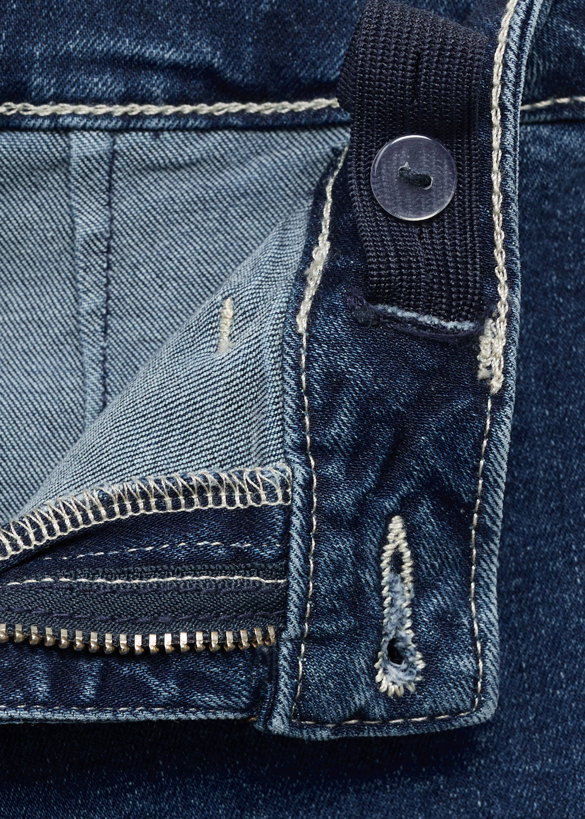 Wideleg low frayed hem jeans - Details of the article 8