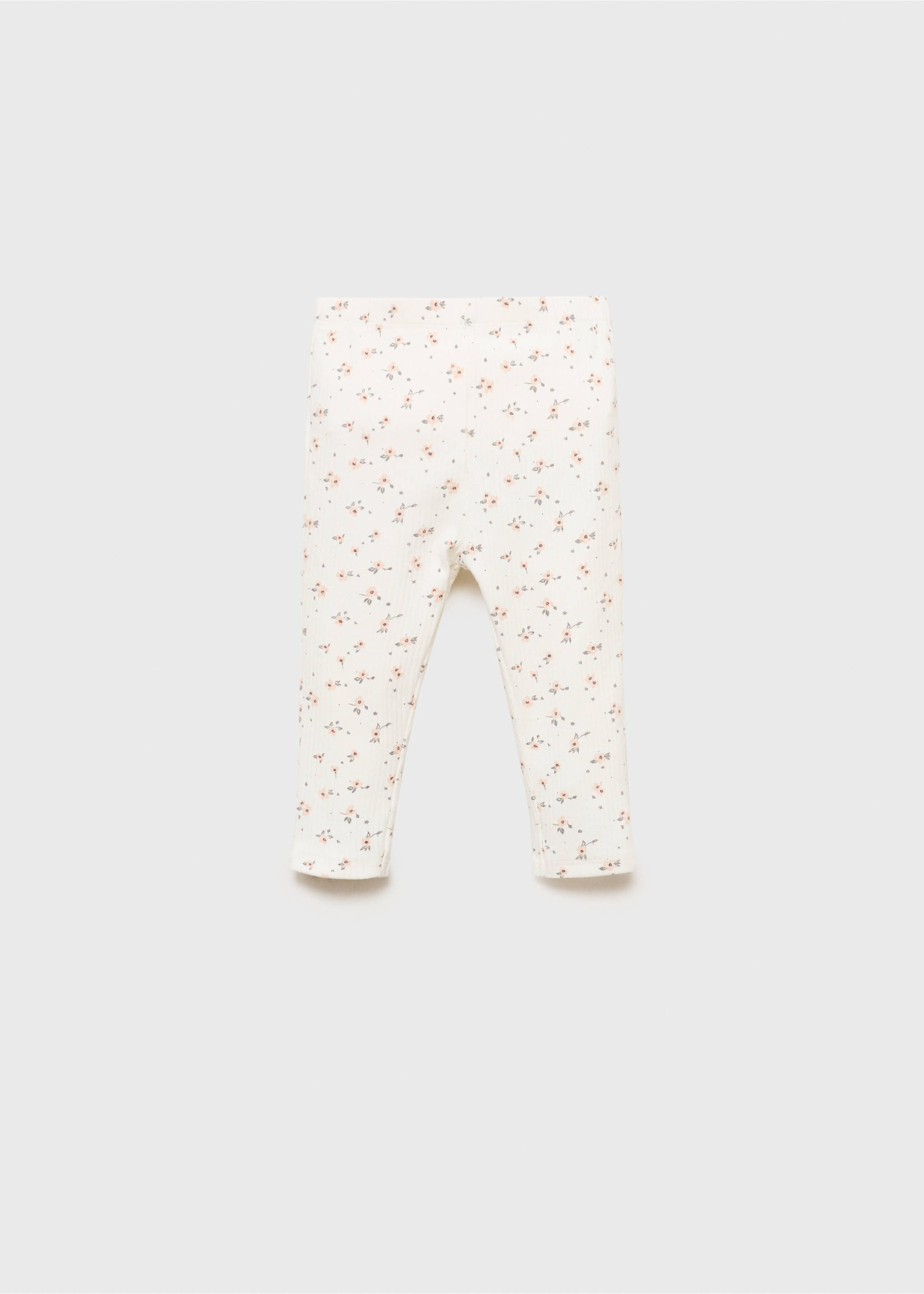 Floral print leggings - Article without model, Off White. Ref: 17082537-00.