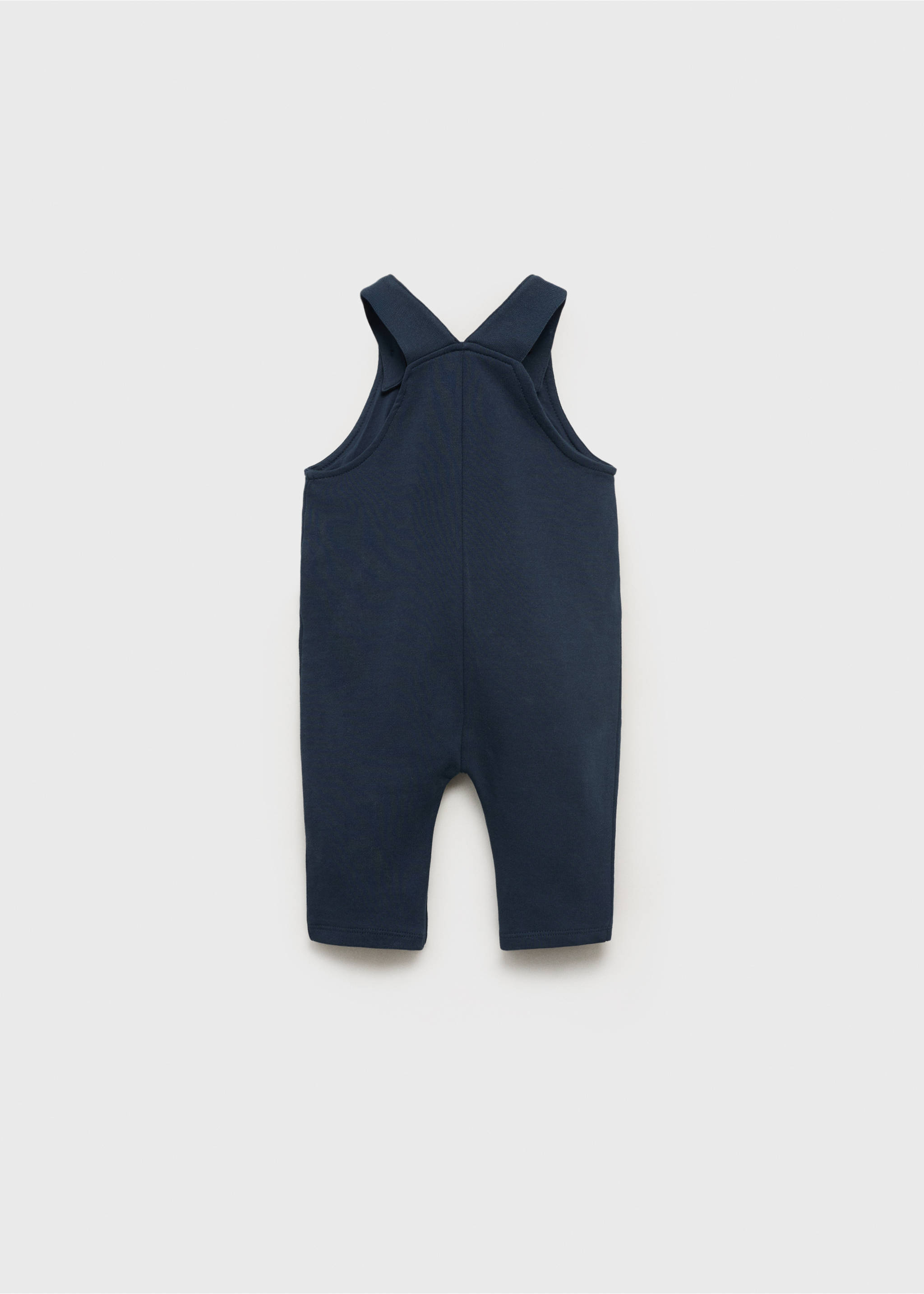 Long cotton dungarees - Reverse of the article, Navy. Ref: 17082538-00.