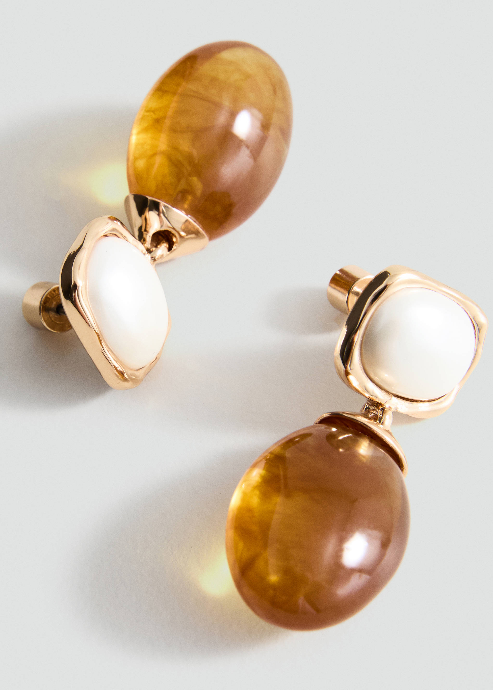 Resin pendant earrings - Medium plane