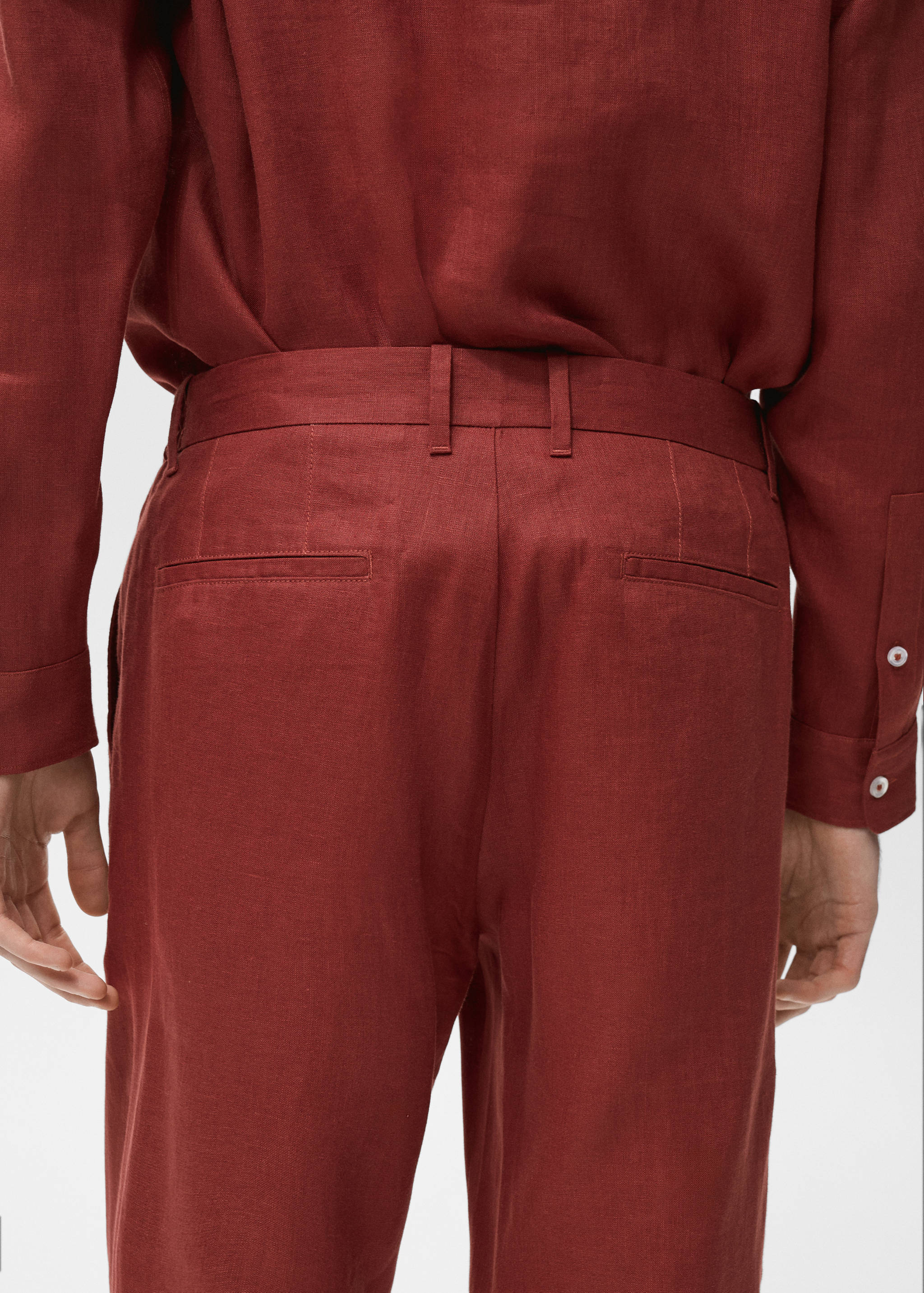 Pantalon 100 % lin taille élastique - Détail de l'article 6