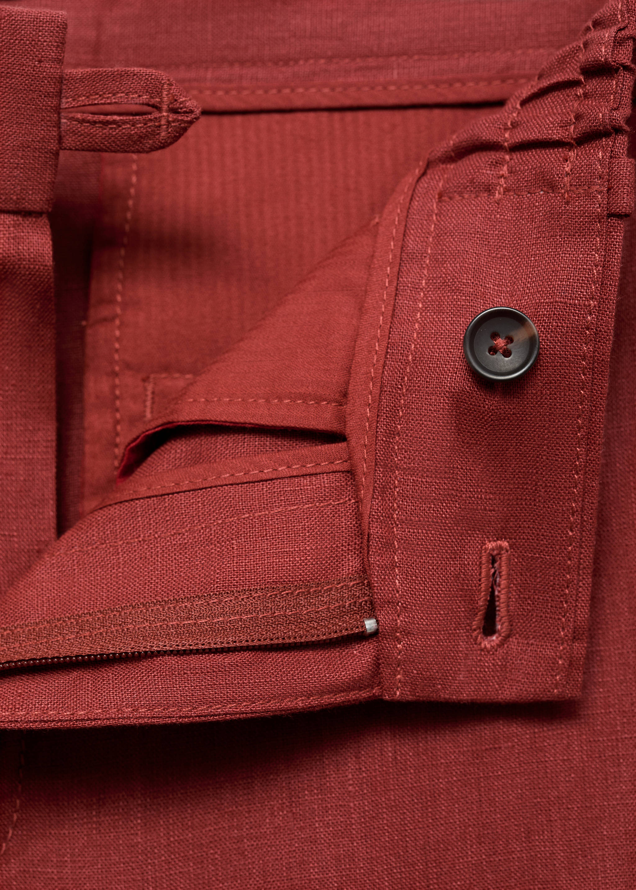 Pantalon 100 % lin taille élastique - Détail de l'article 0