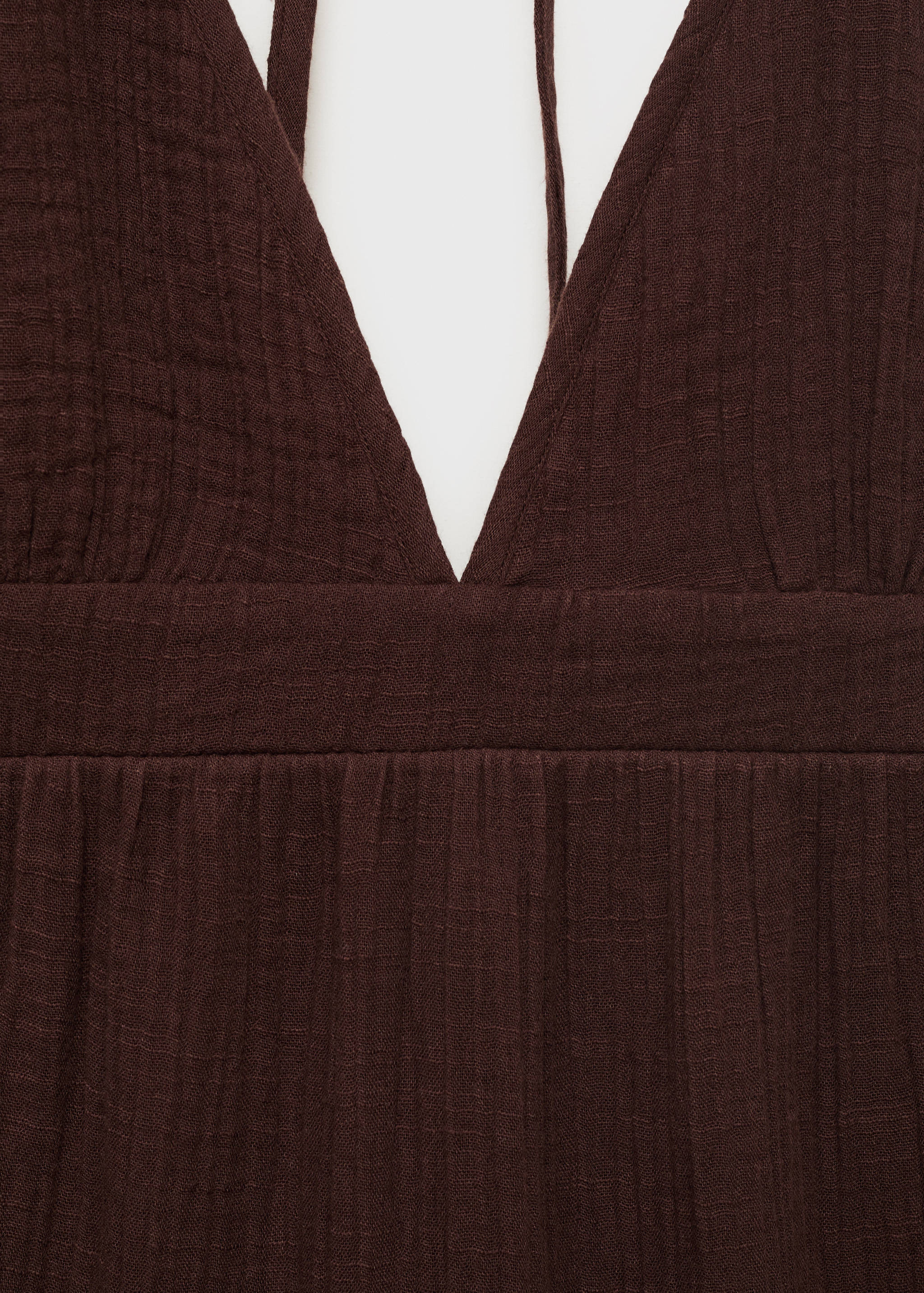 V-neck cotton dress - Details of the article 8