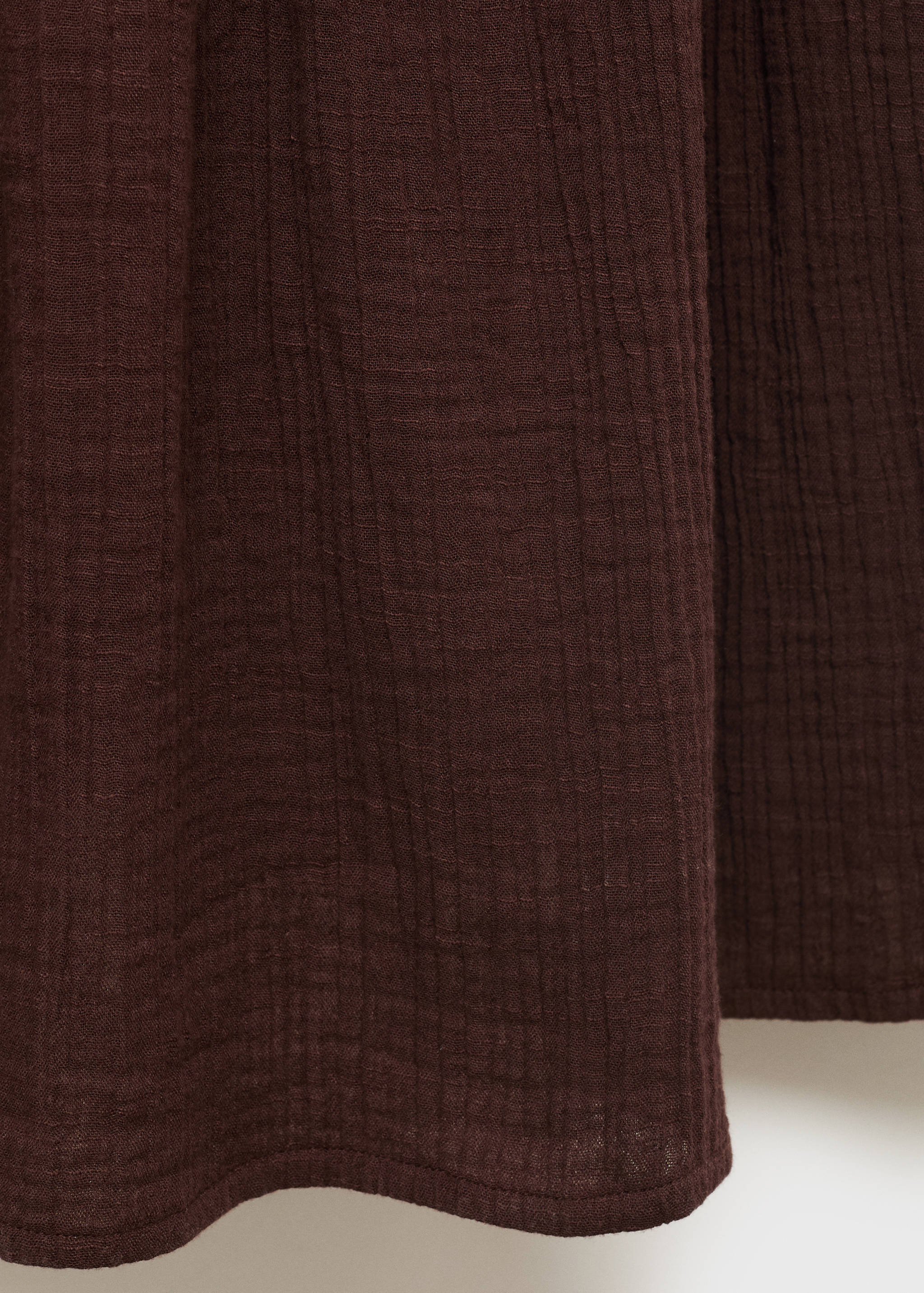 V-neck cotton dress - Details of the article 0