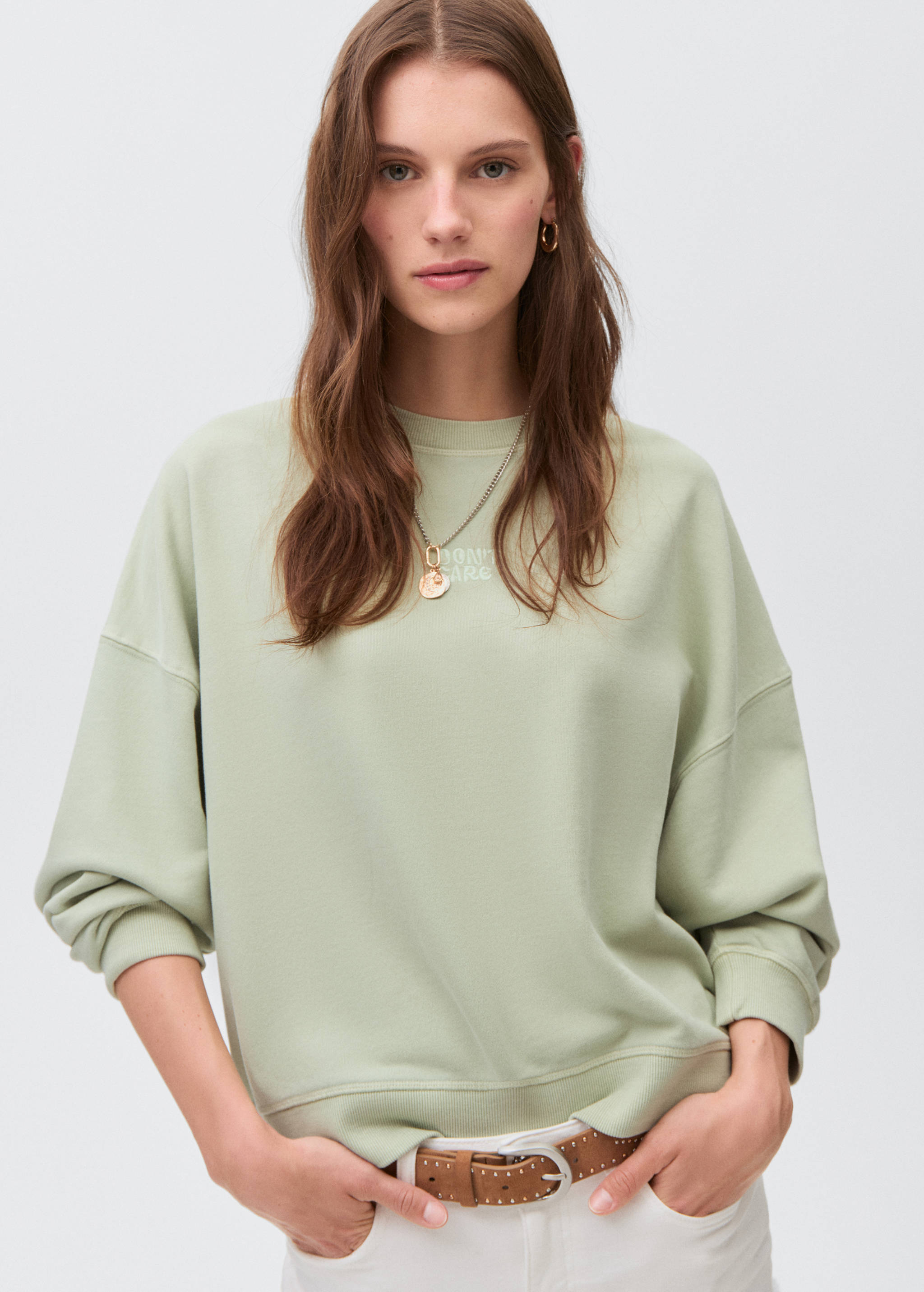 Принтованный свитшот из хлопка - Деталь изделия 1