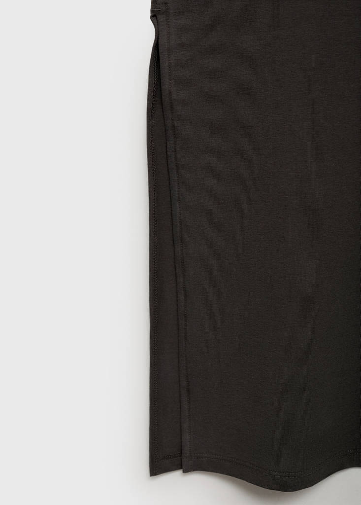 Long knitted dress — Charcoal