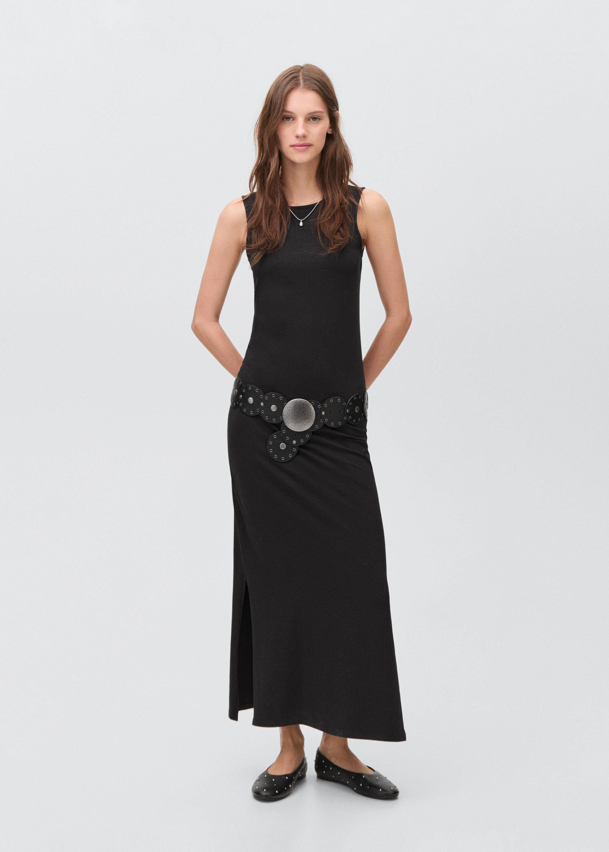 Long knitted dress - General plane