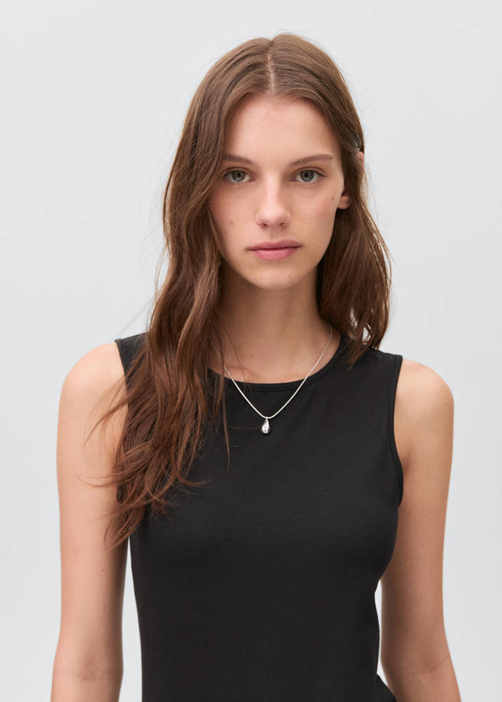 Long knitted dress — Black