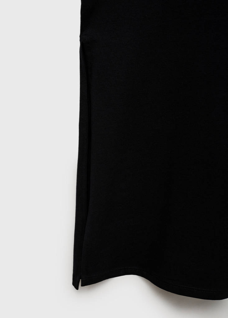 Long knitted dress — Black
