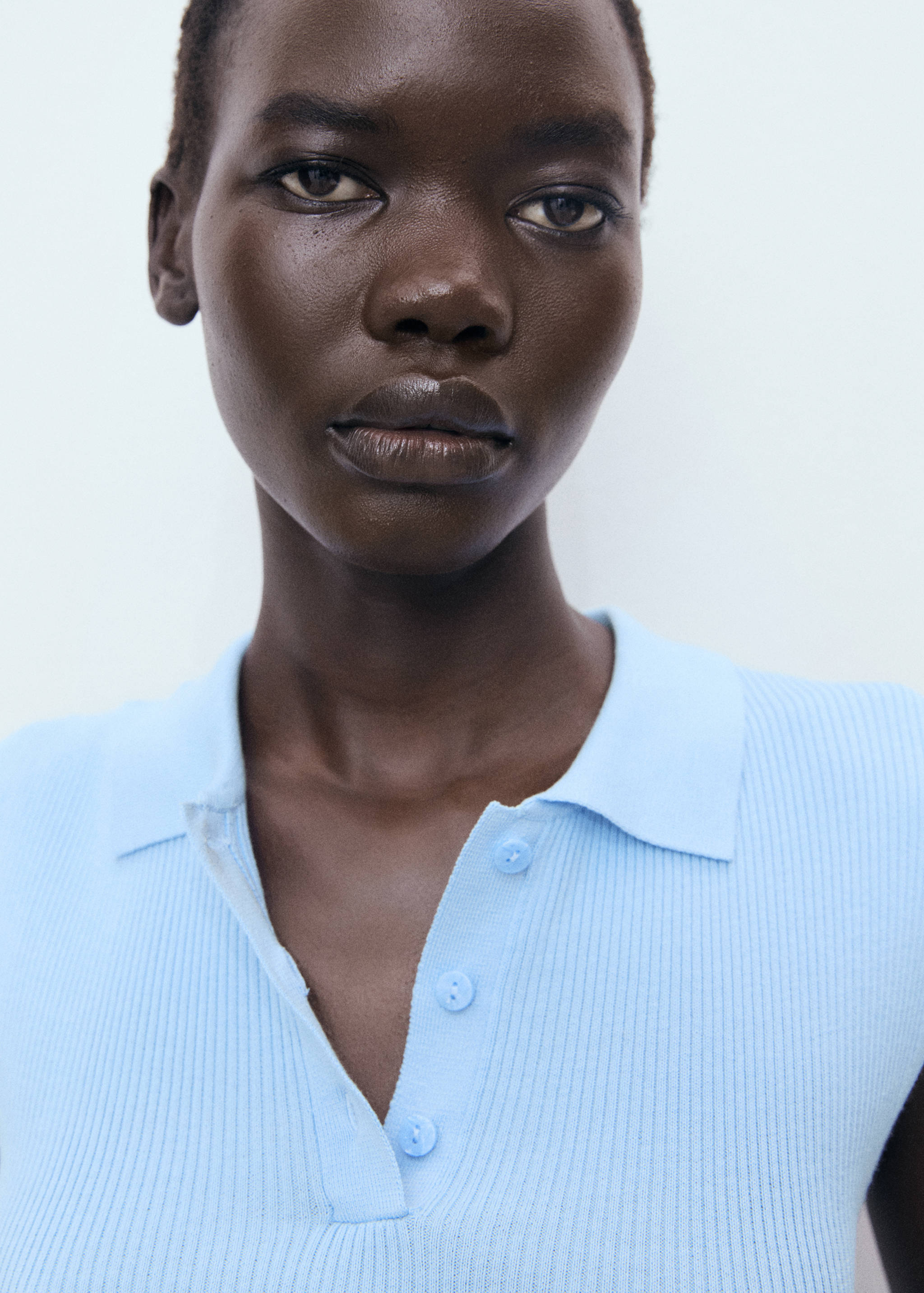 Polo-neck knitted top - Details of the article 1