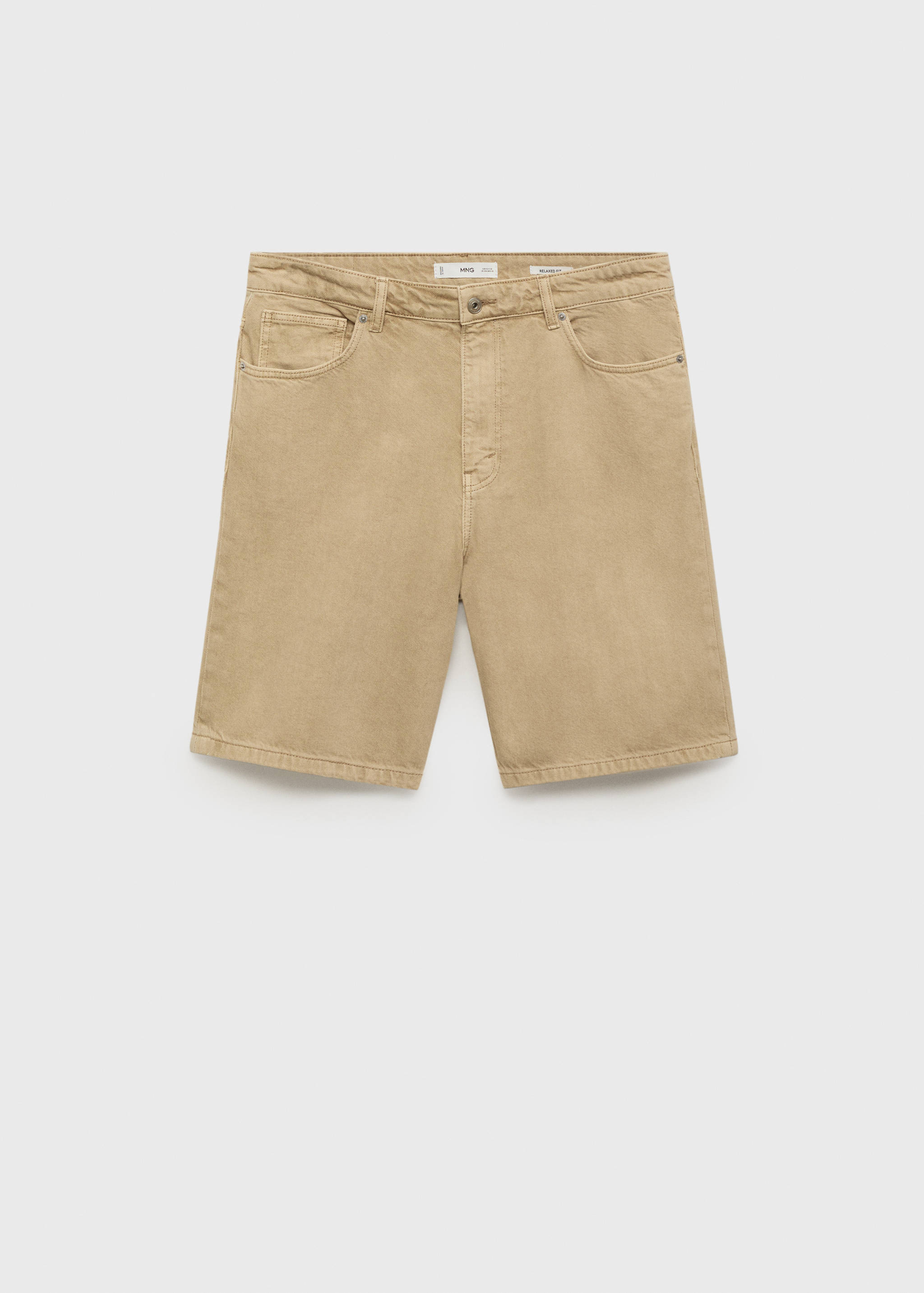 Denim relaxed-fit bermuda shorts - Article without model