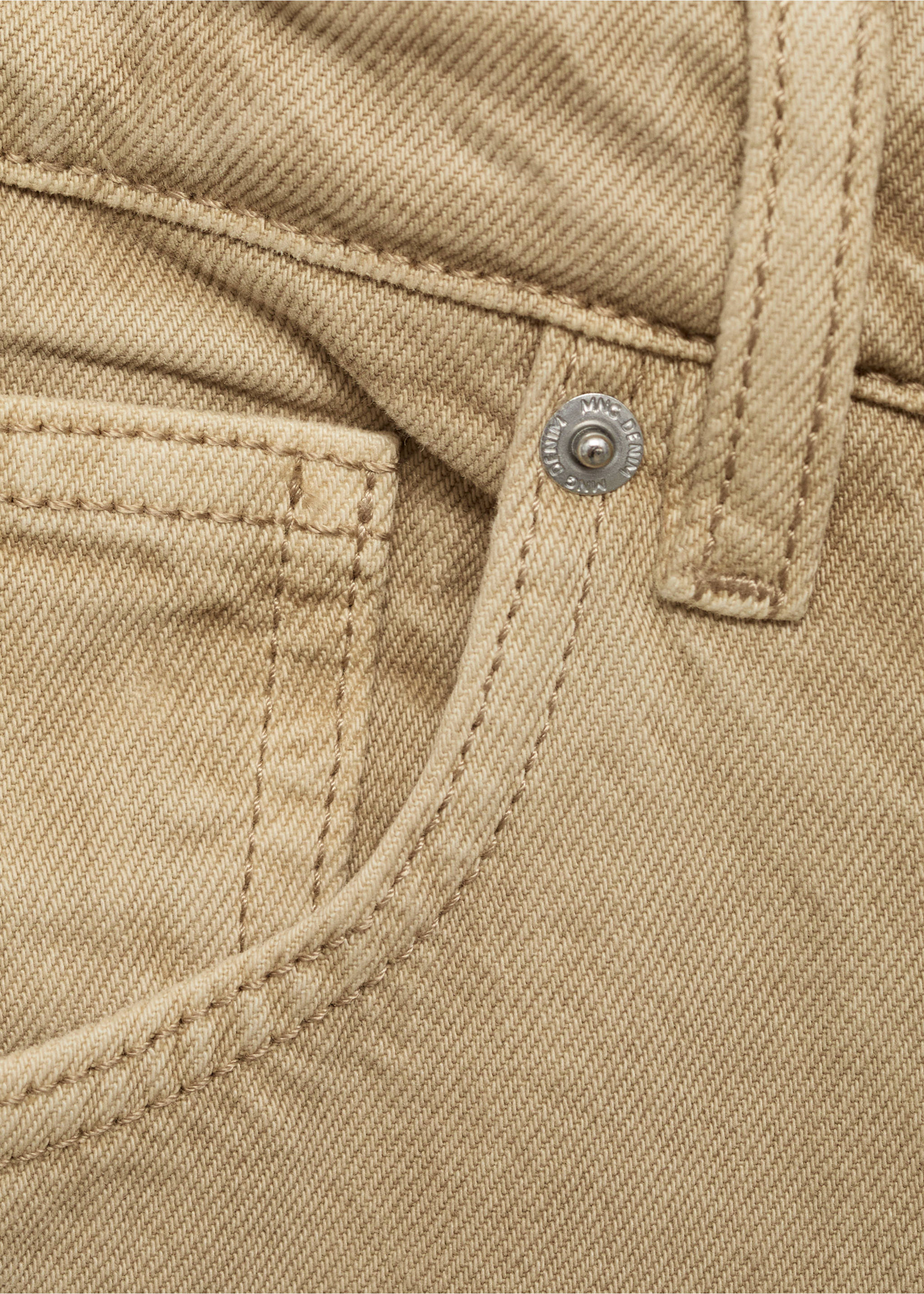 Denim relaxed-fit bermuda shorts - Details of the article 8, Beige. Ref: 17082899-00.