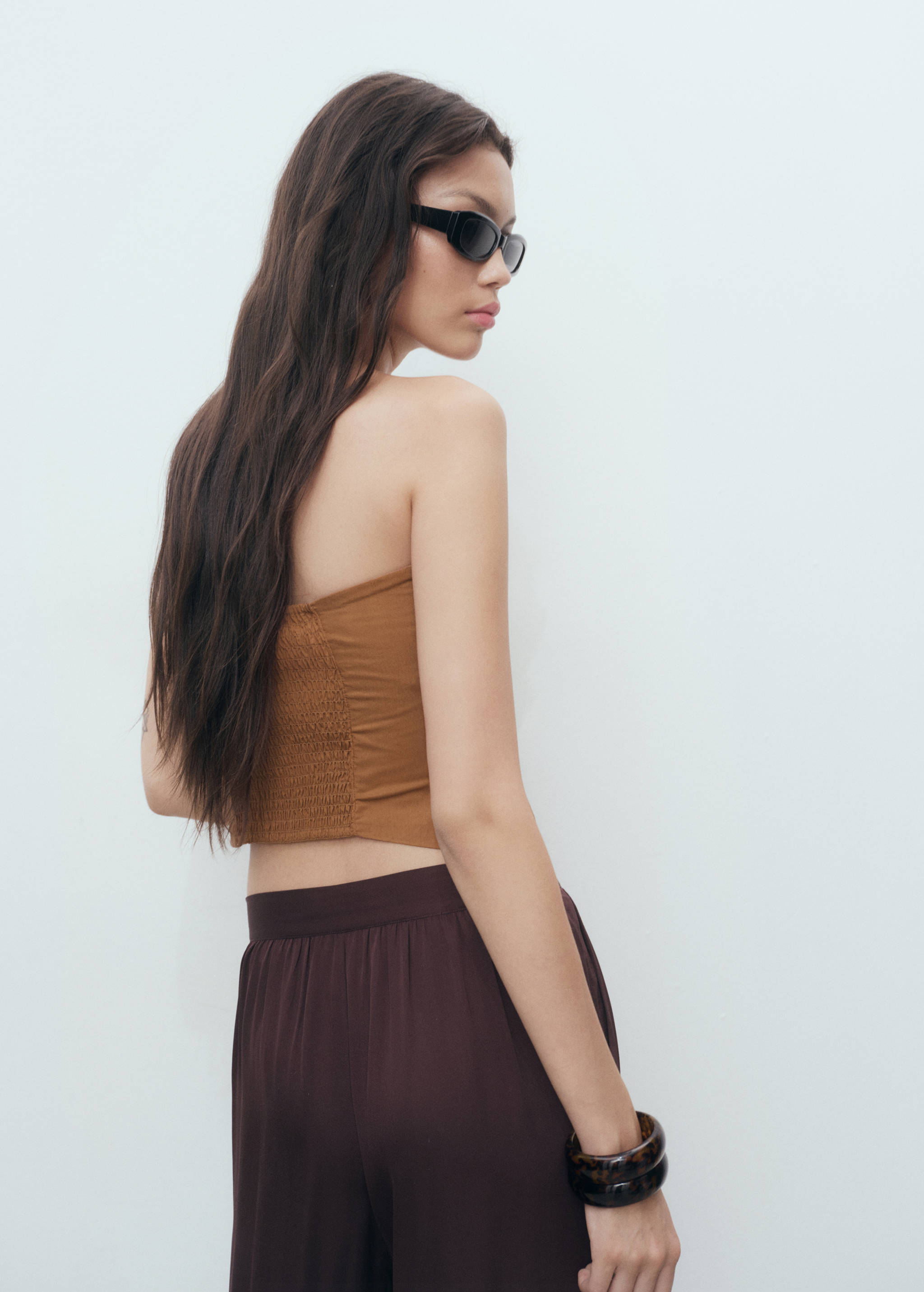 Asymmetrical strapless top - Reverse of the article