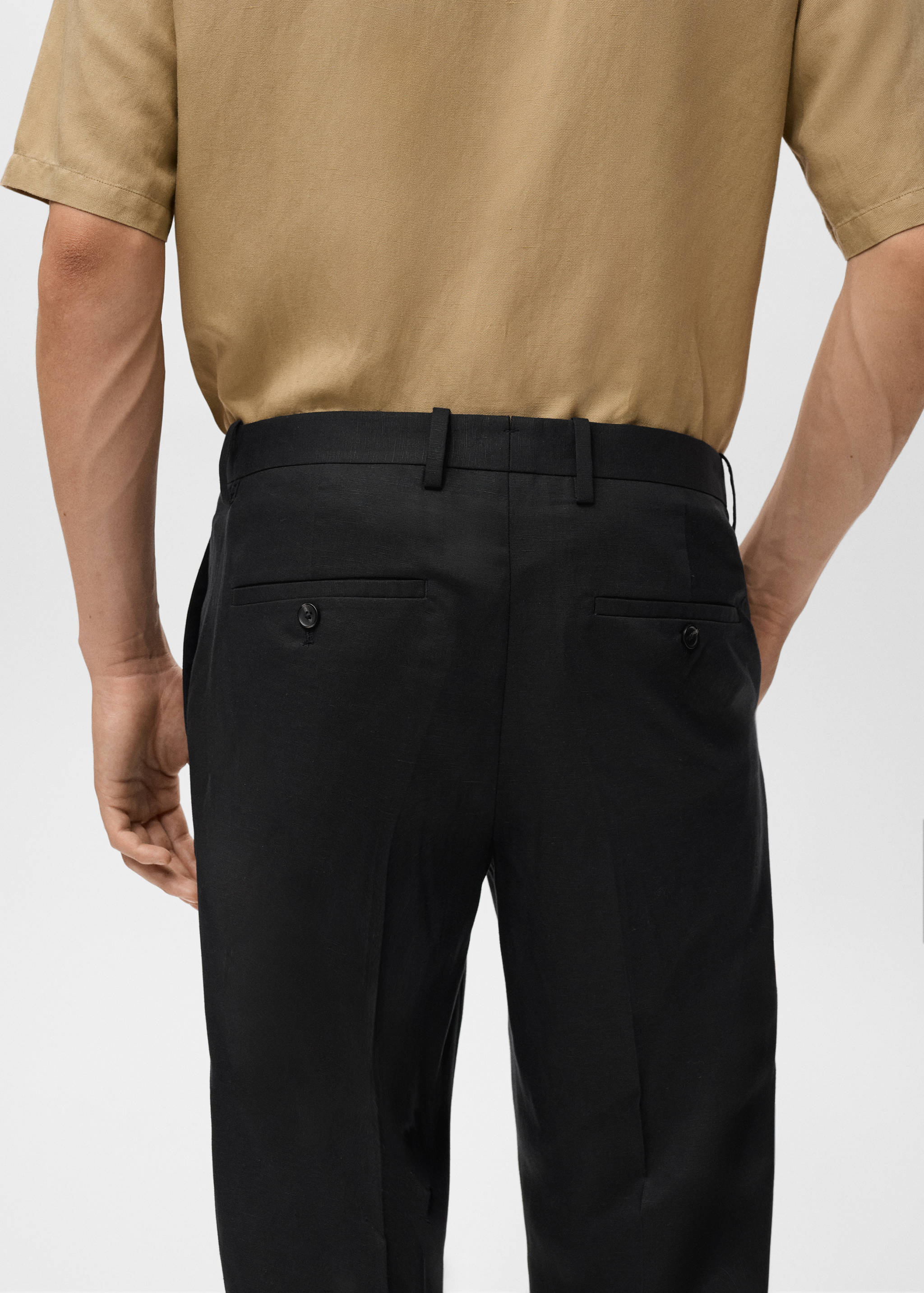 Straight-leg pants in a linen and lyocell blend - Details of the article 6