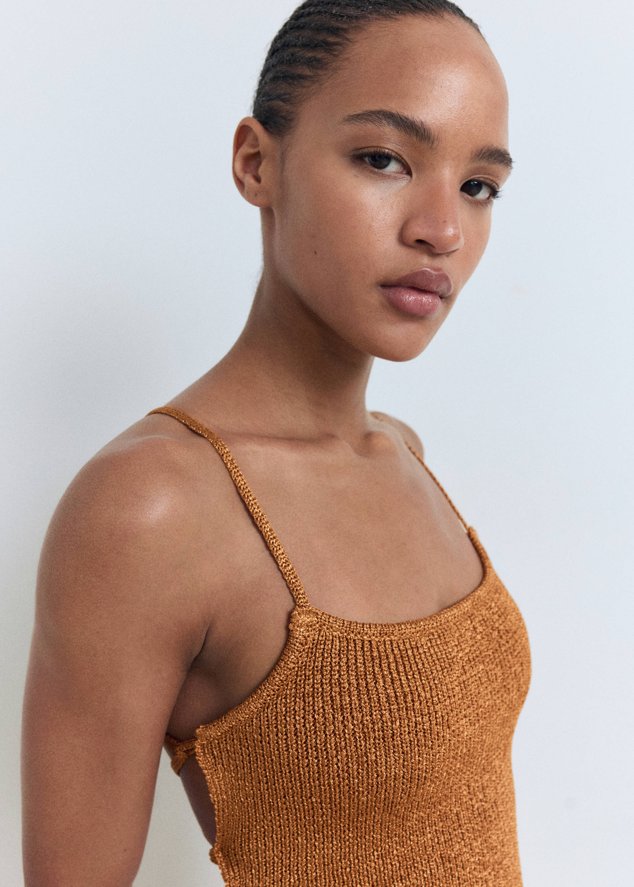 Vestido lúrex espalda cruzada - Detalle del artículo 1