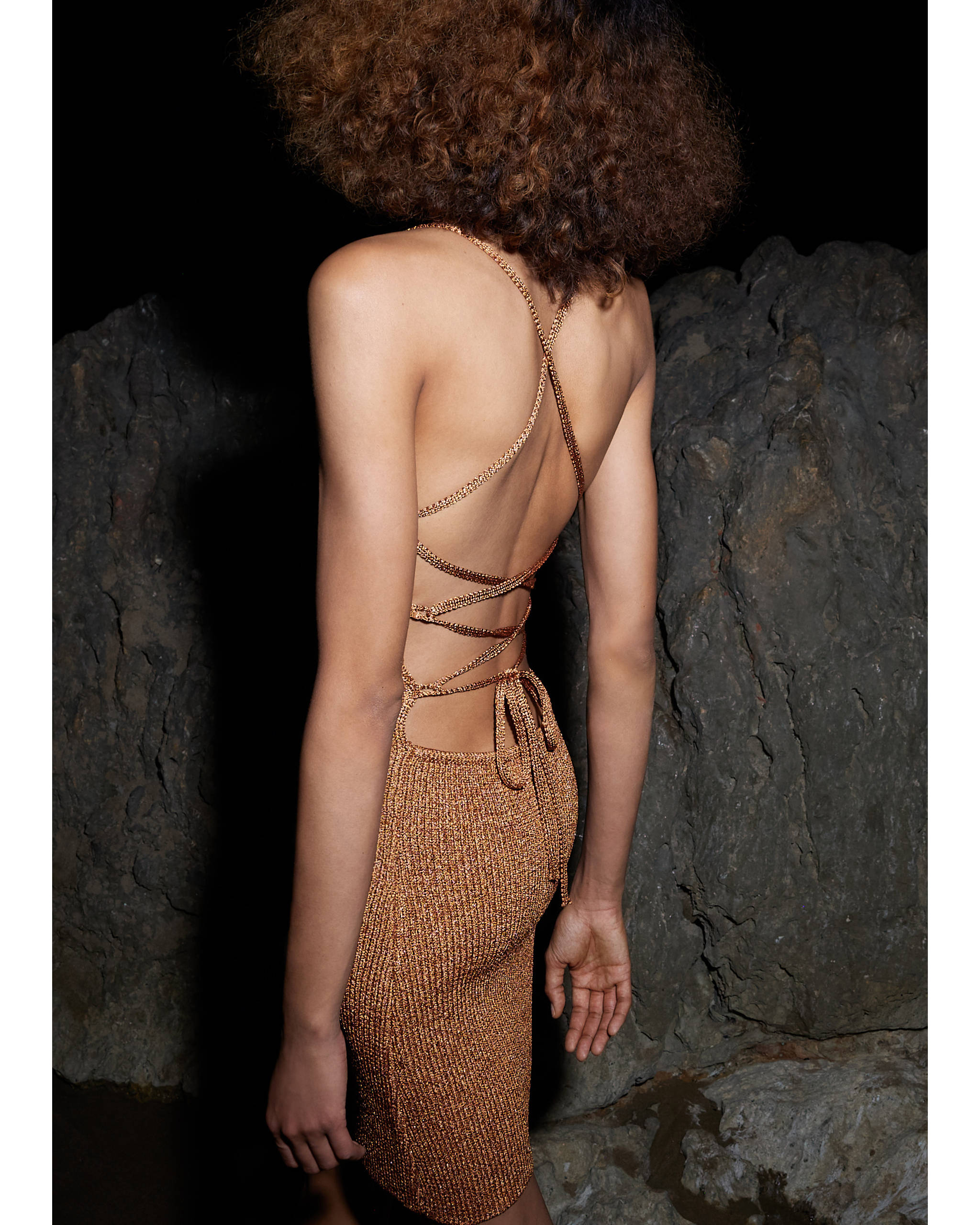 Vestido lúrex espalda cruzada - Detalle del artículo 6