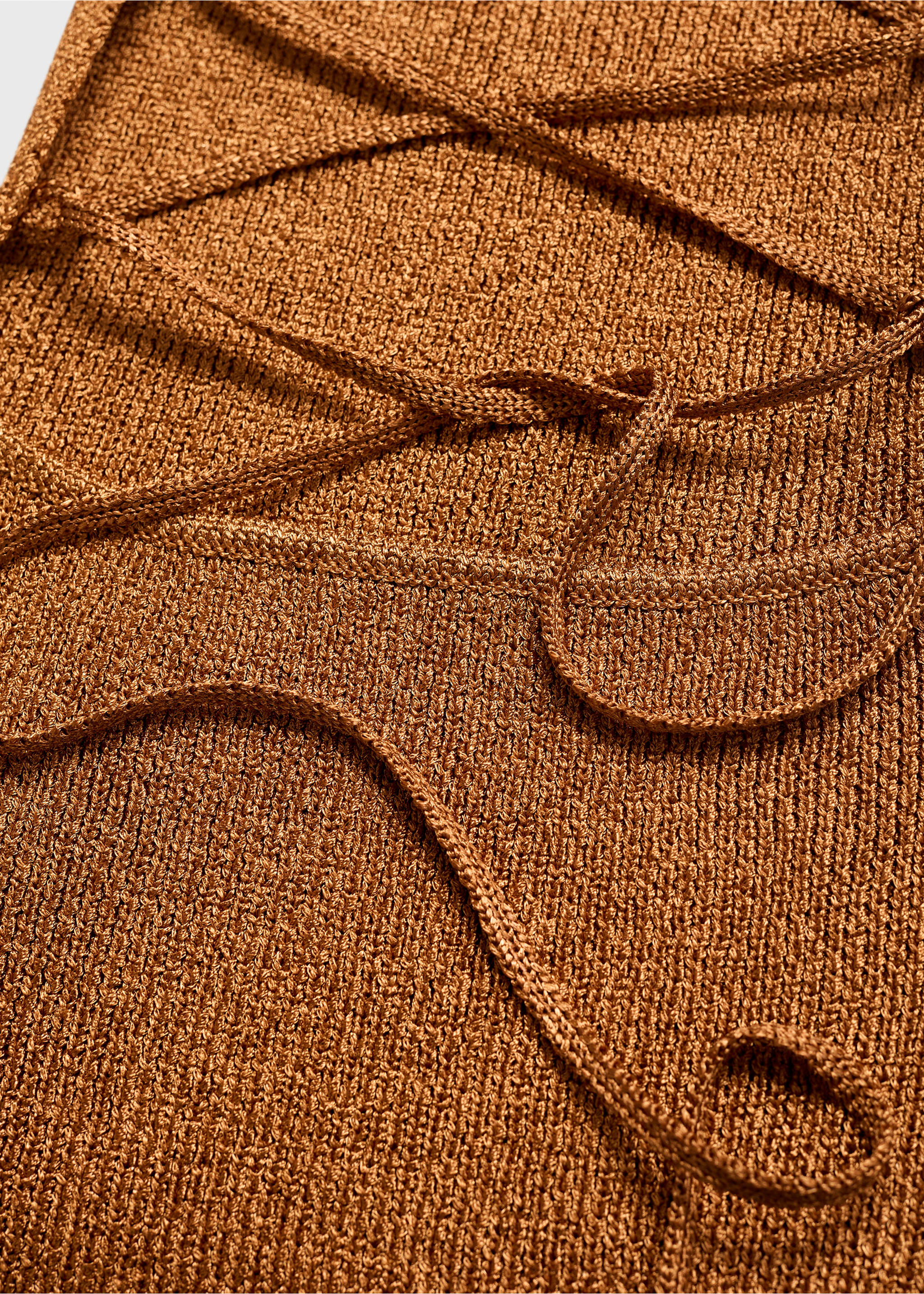 Vestido lúrex espalda cruzada - Detalle del artículo 0, Cobre. Ref: 17082902-00.