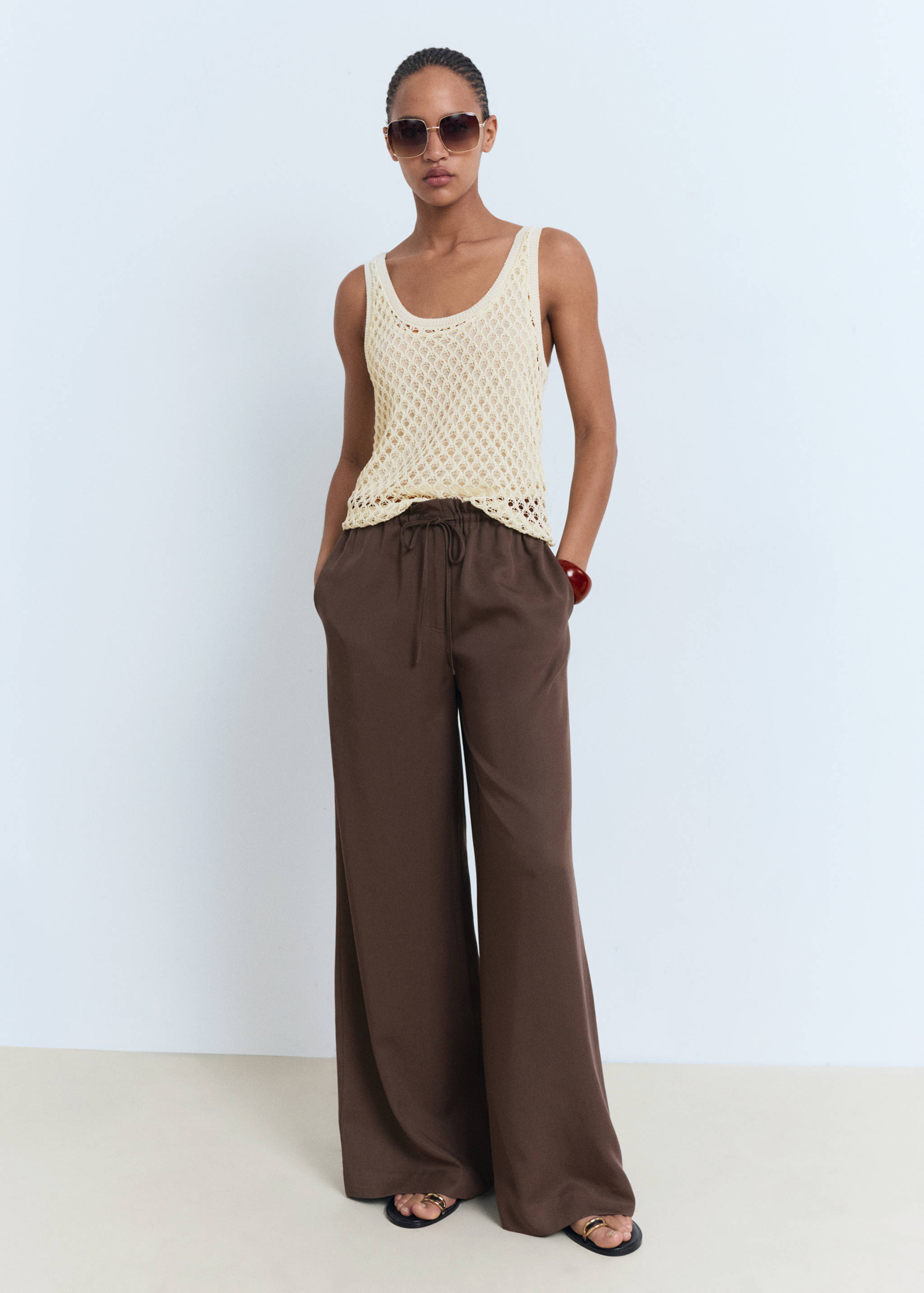 Crochet top with straps - General plane