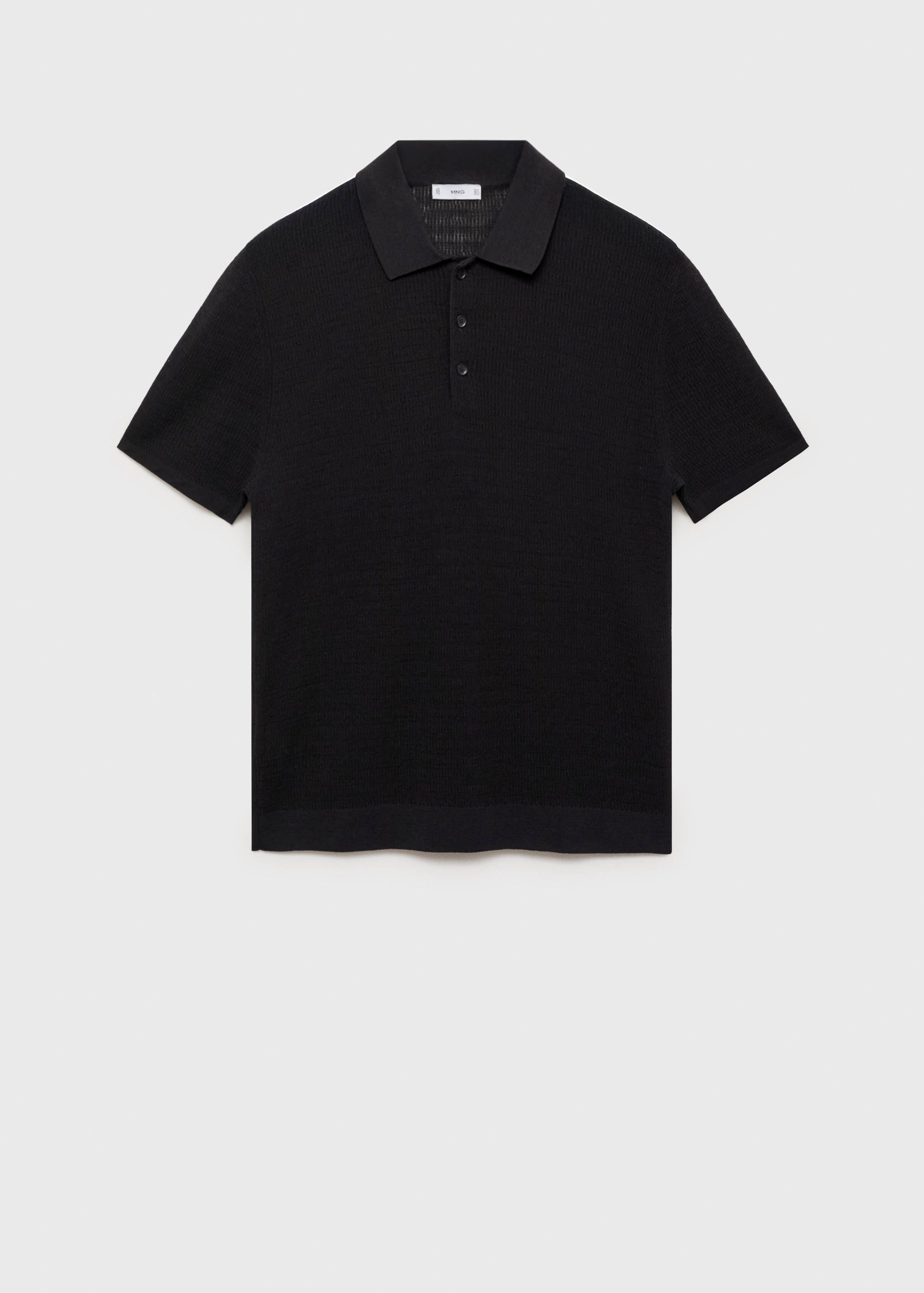 Fine-knit cotton polo shirt - Article without model