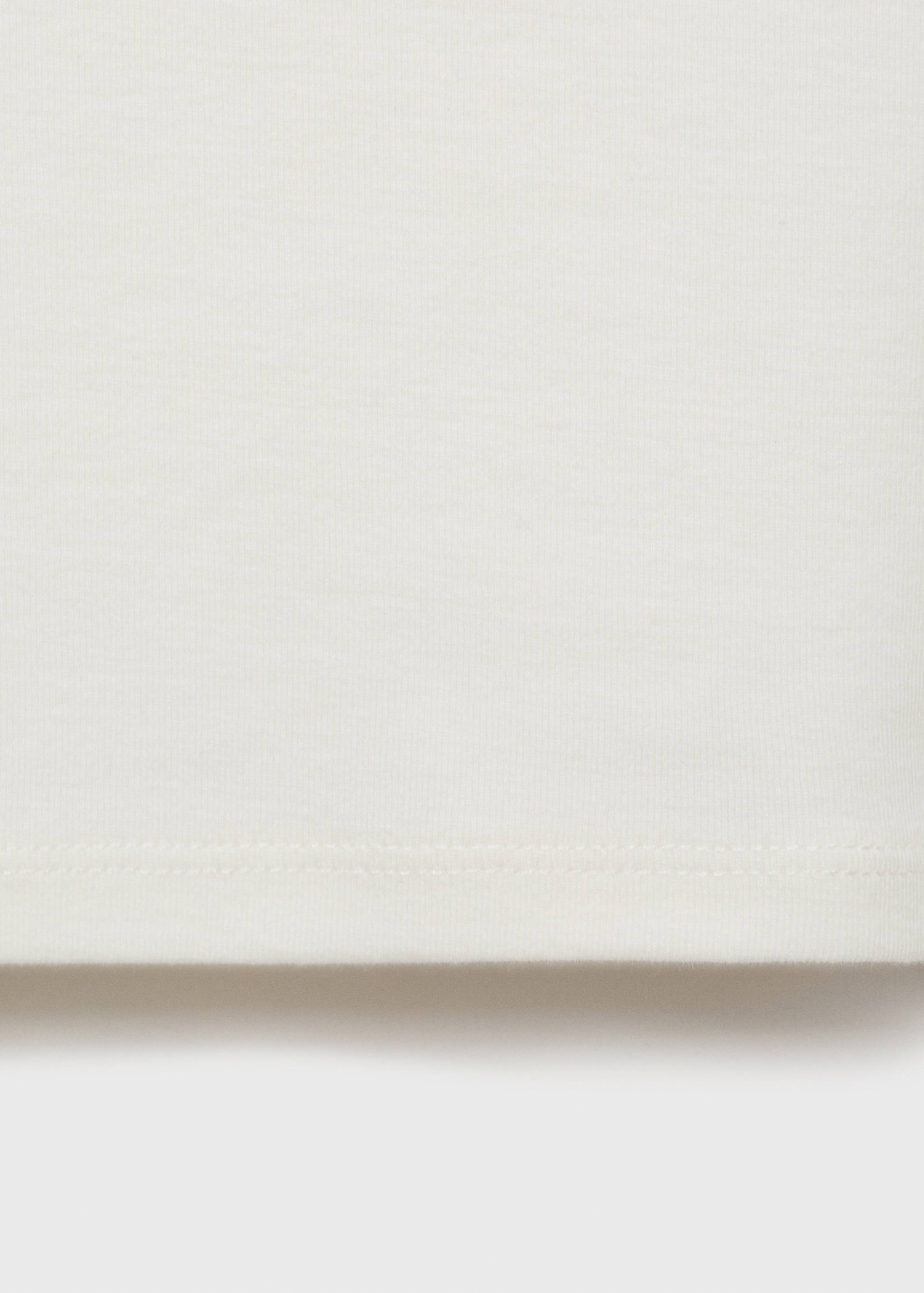 Cotton t-shirt with low neckline - Details of the article 0