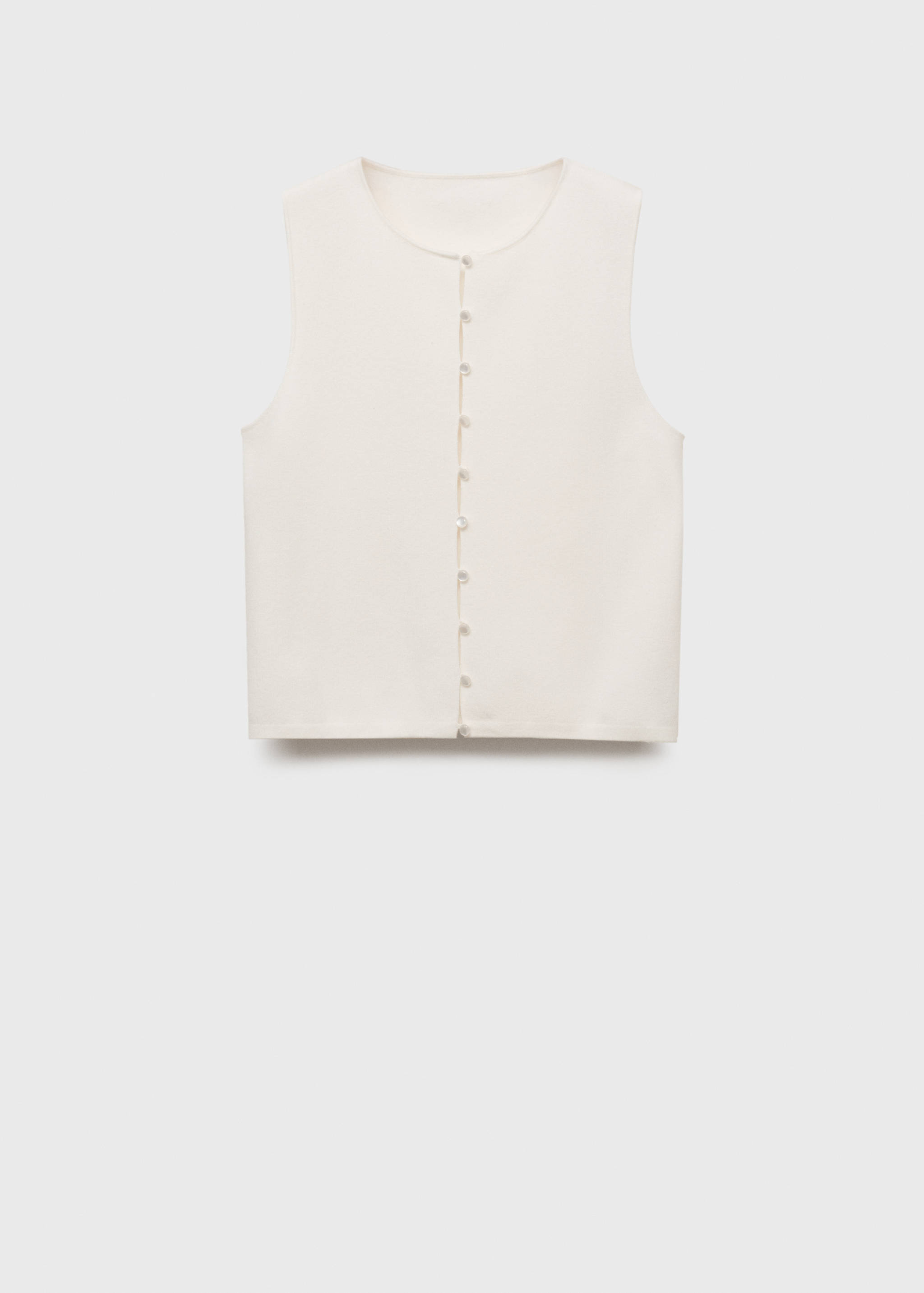 Fine-knit vest with buttons - Article without model