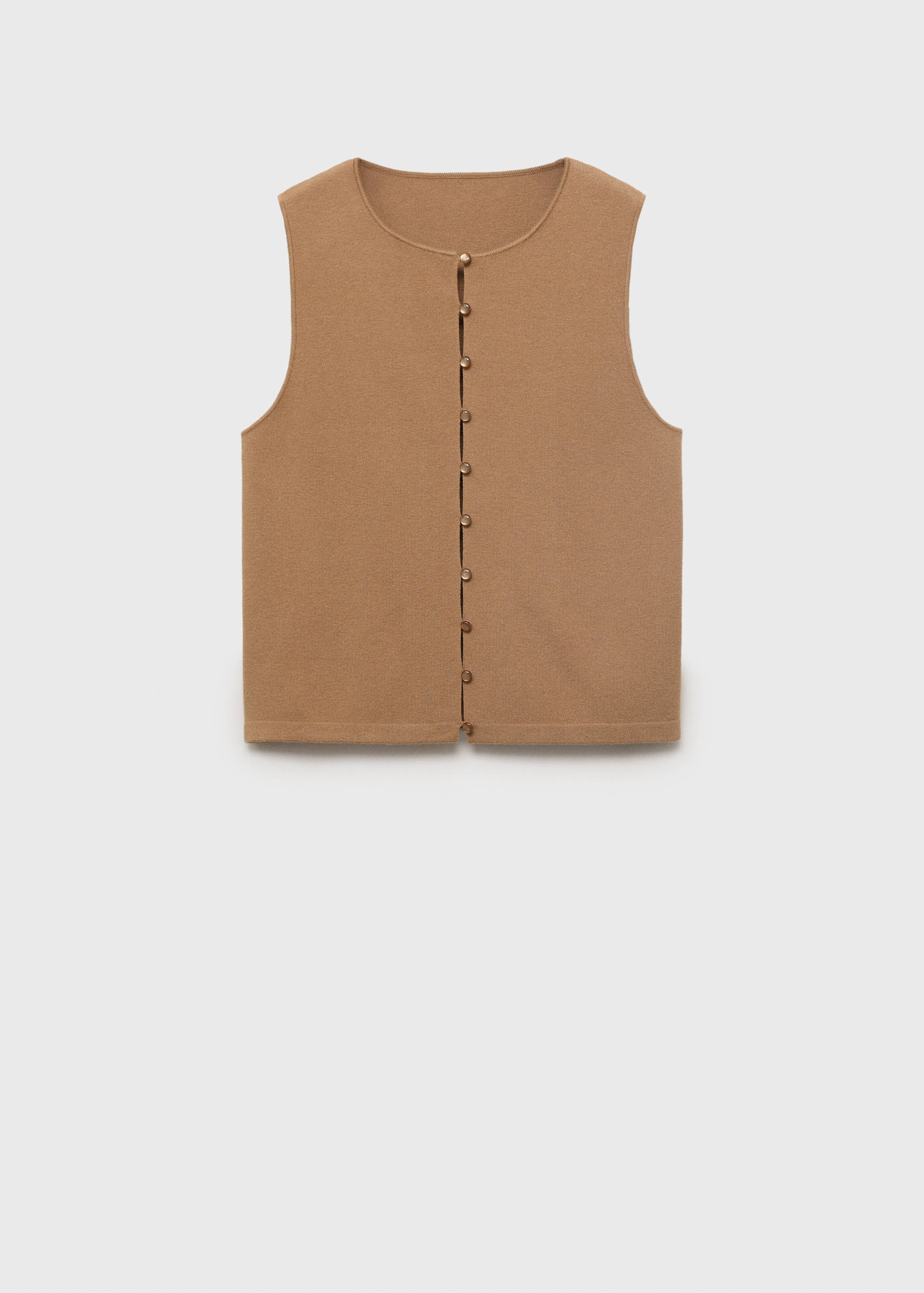Fine-knit vest with buttons - Article without model